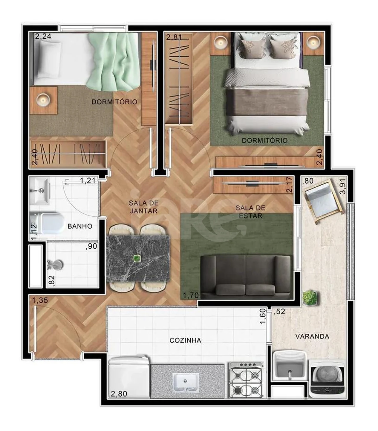 Planta — Garden 50,82 m²