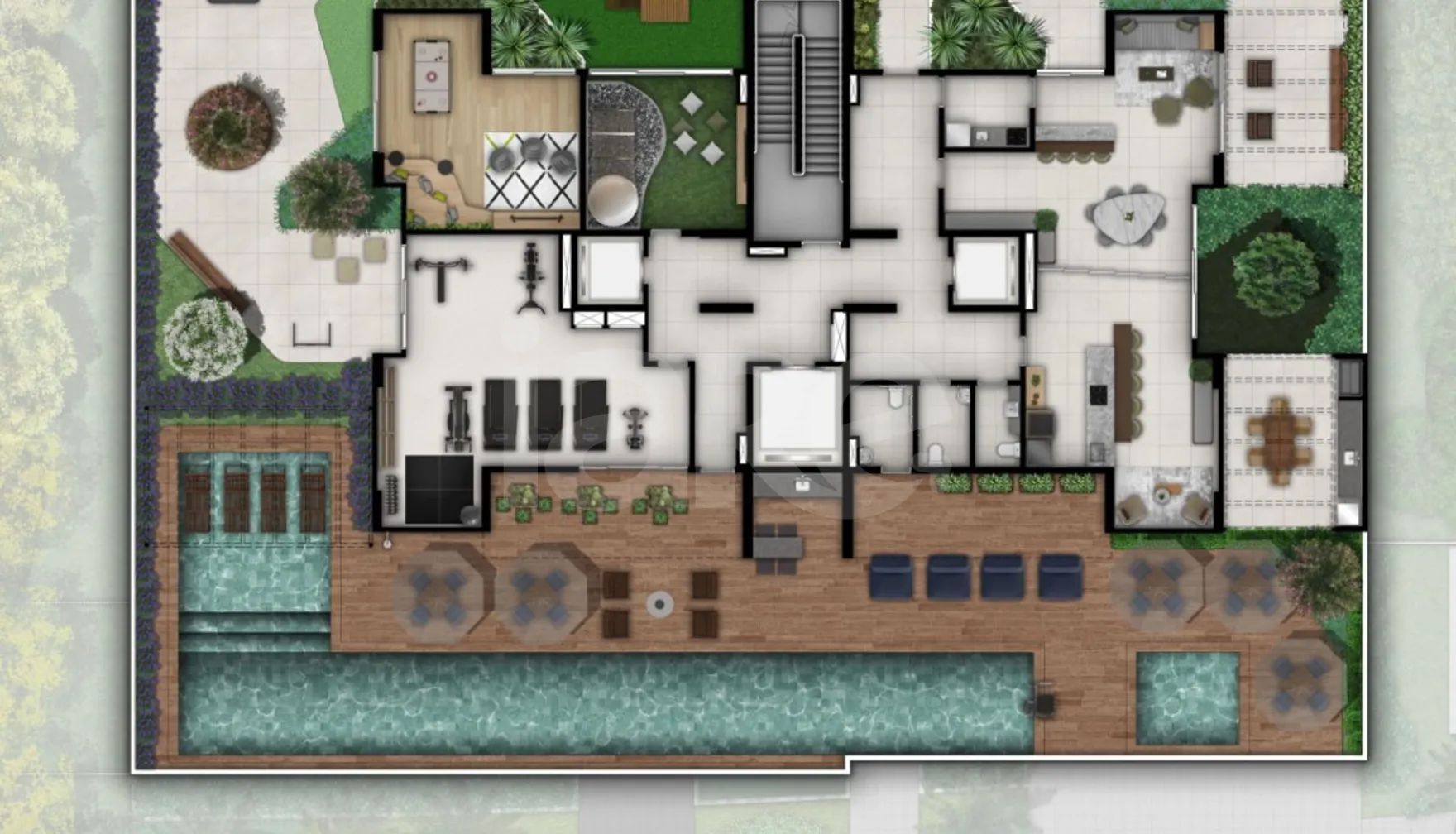 Planta — Pavimento lazer