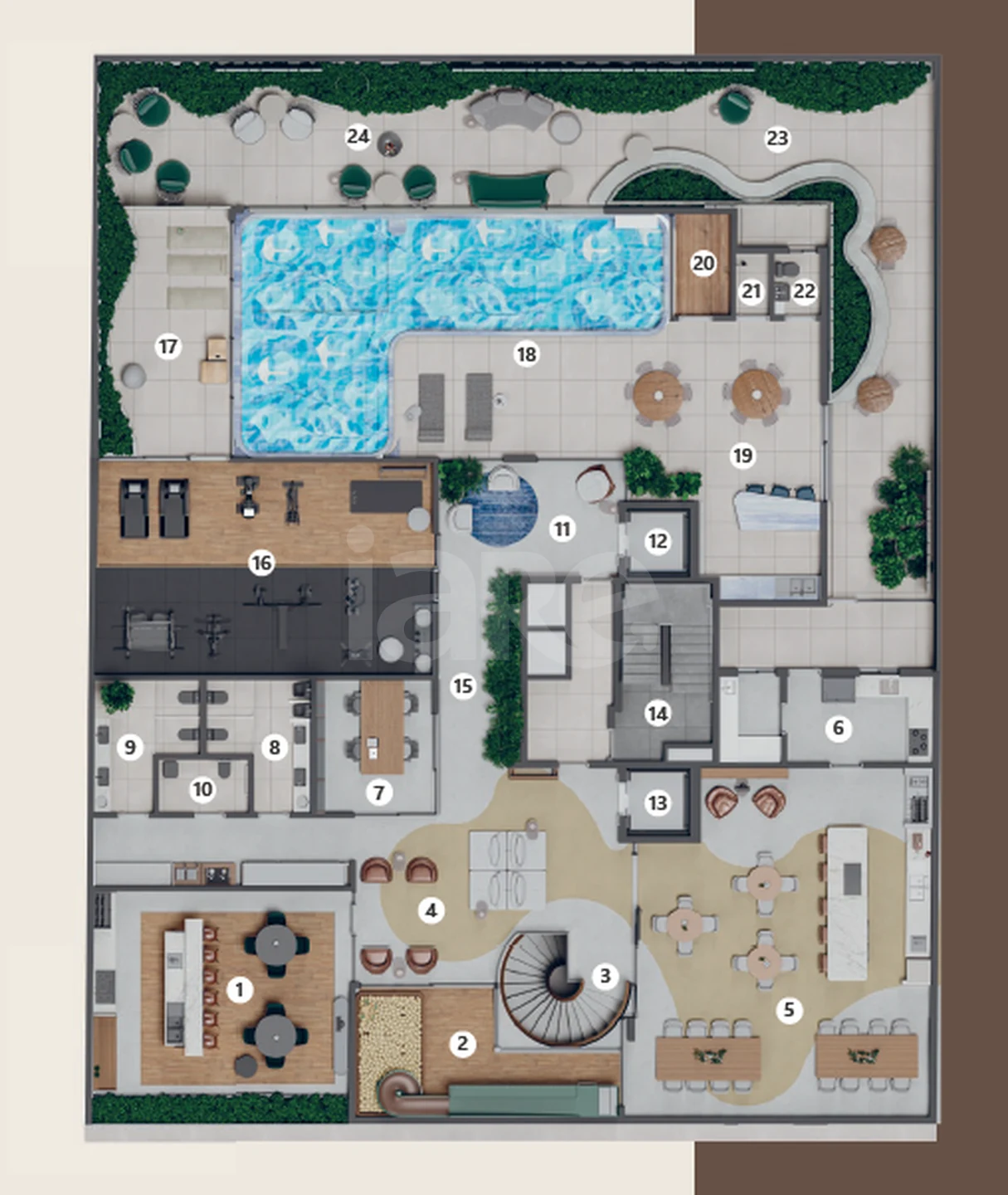 Planta — Pavimento lazer