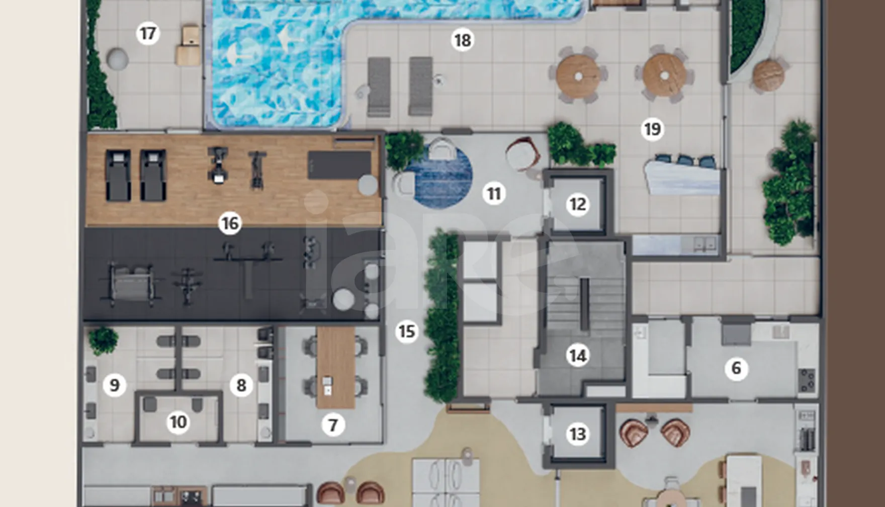 Planta — Pavimento lazer