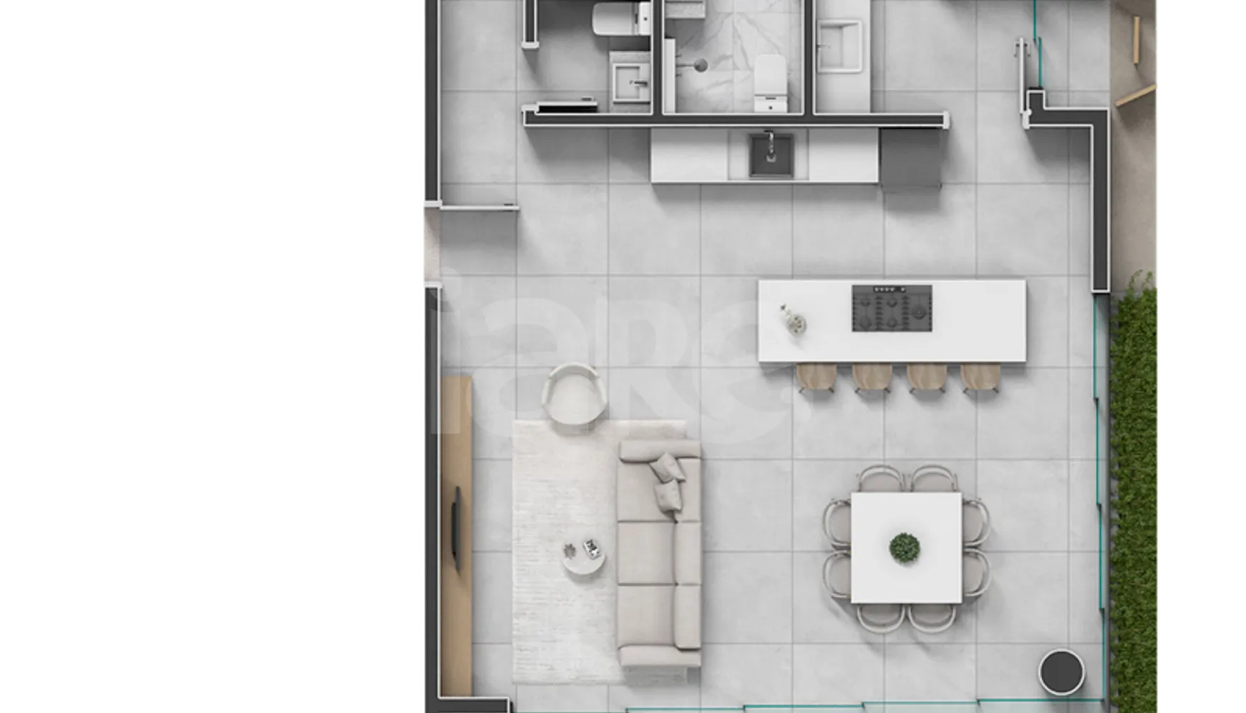 Planta — Cobertura Duplex 171 m²