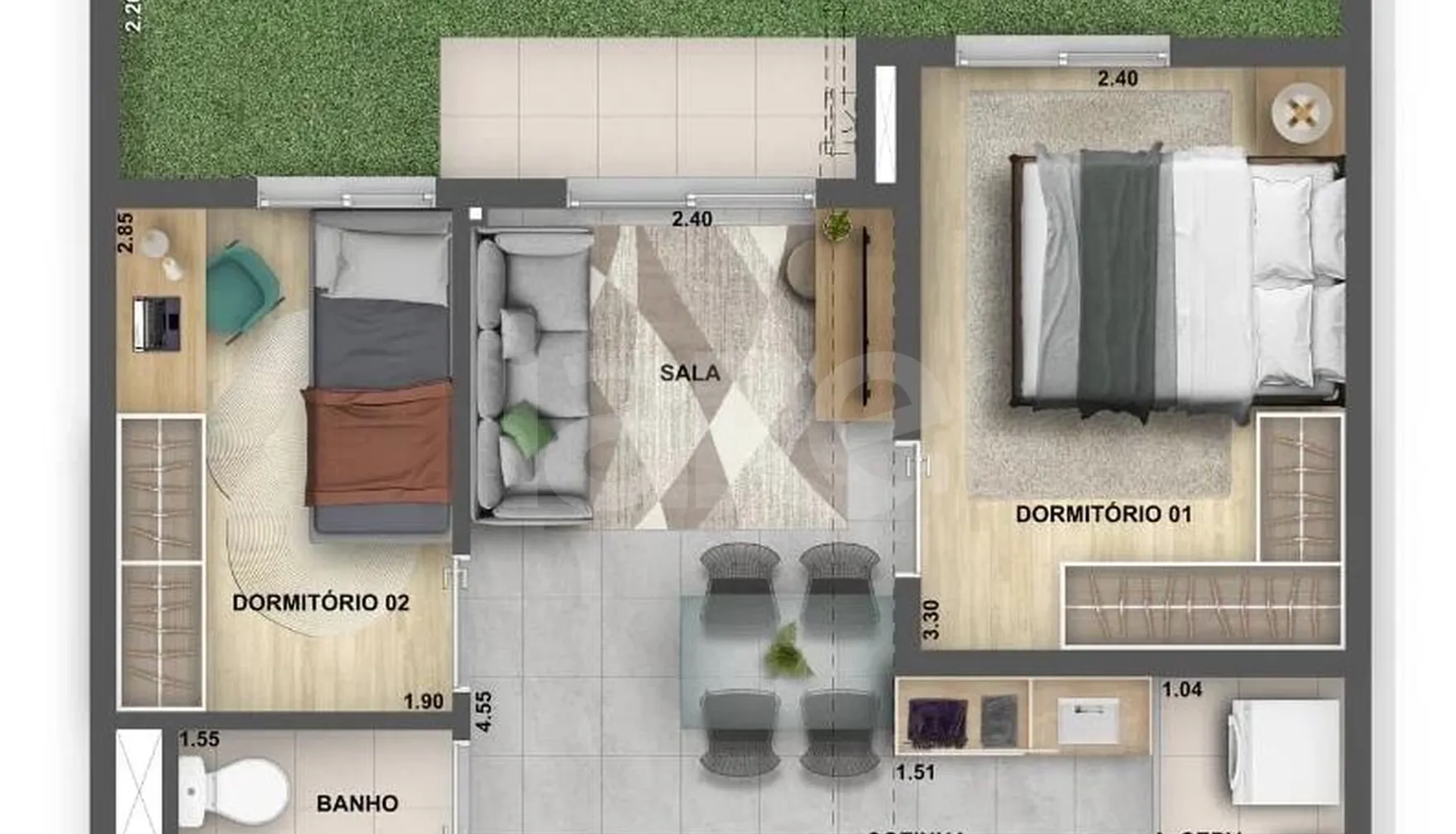 Planta — Garden 52 m²