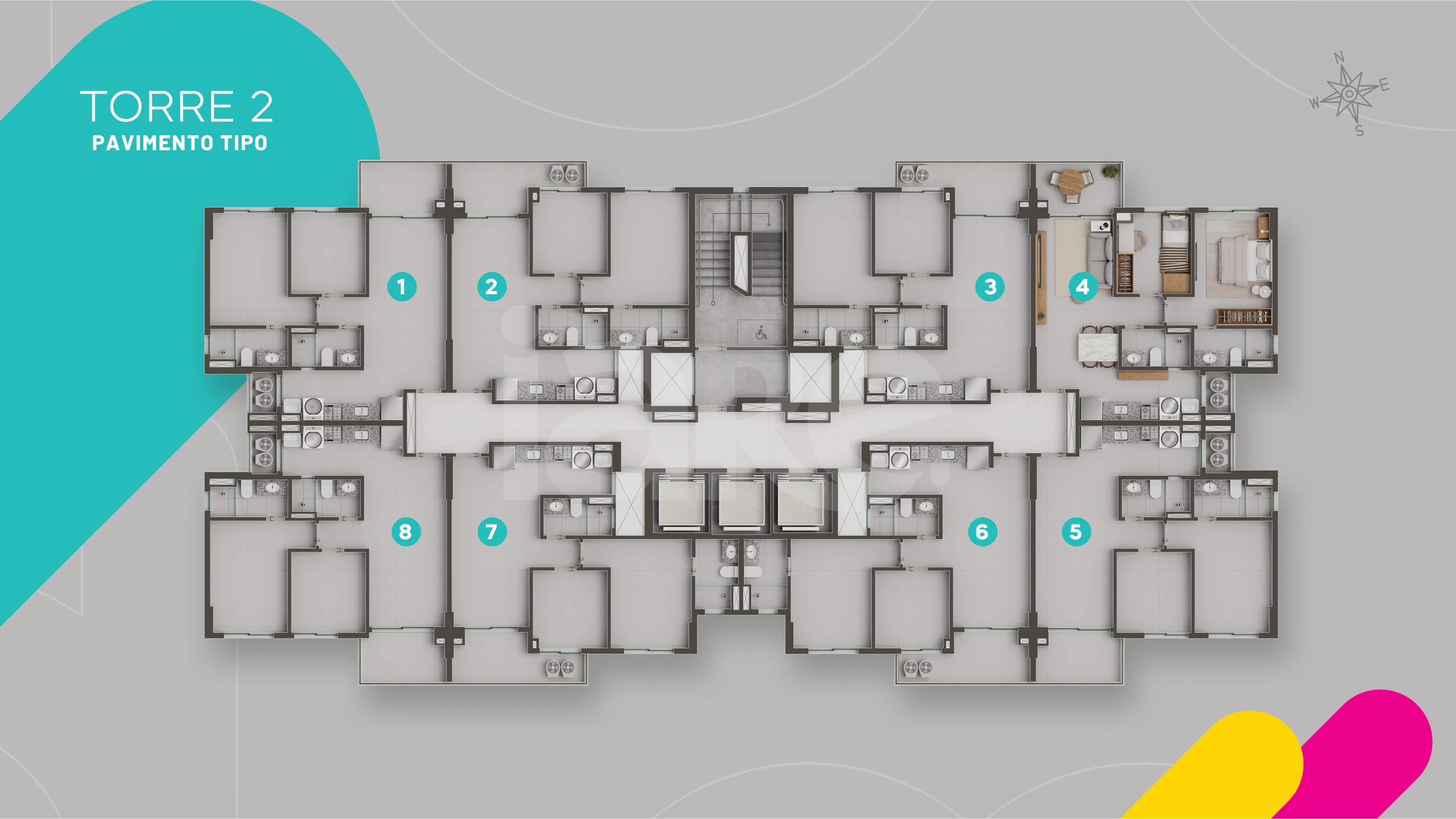 Planta — Pavimento Tipo - Torre 2