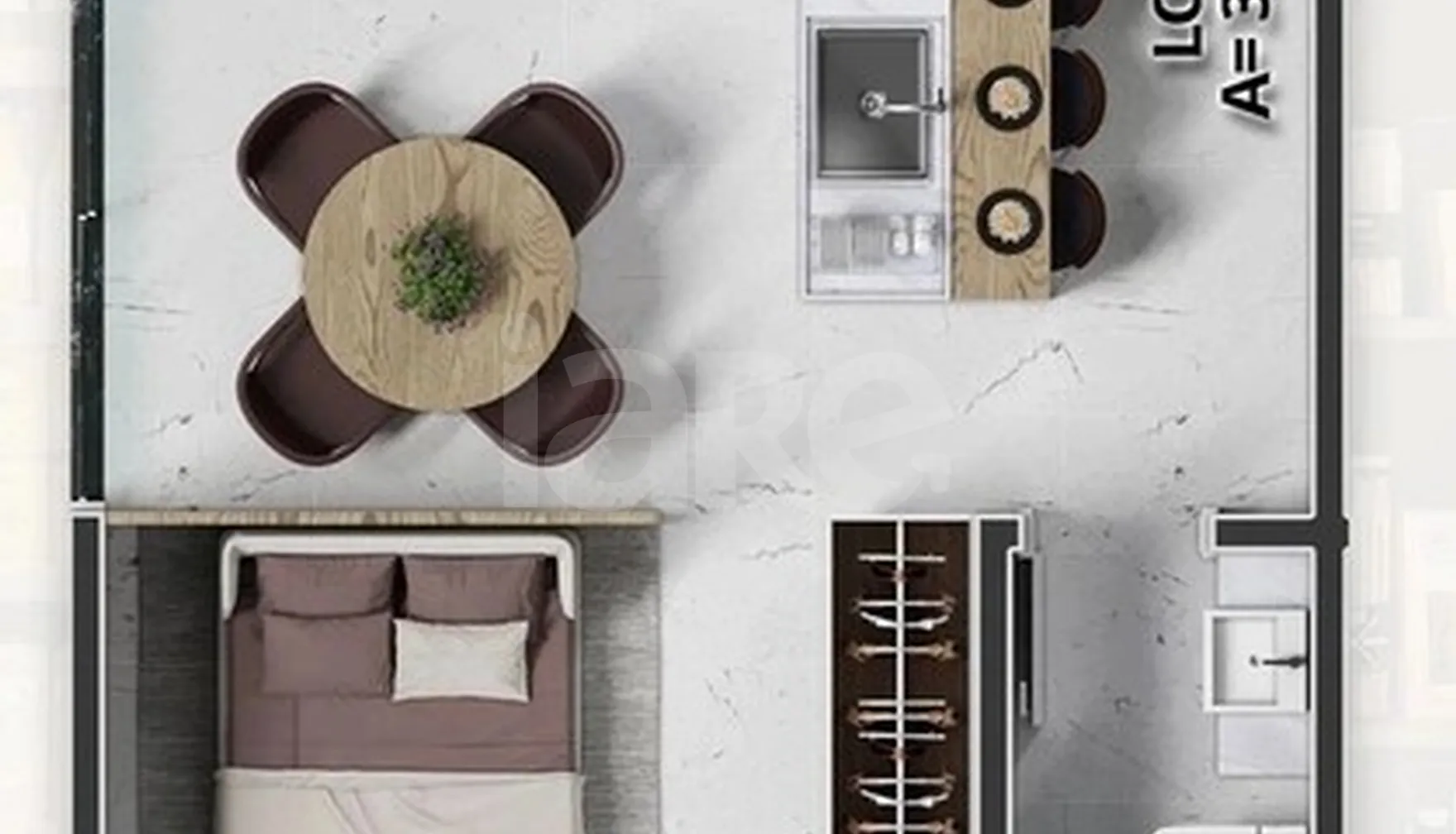 Planta — Studio 33 m²