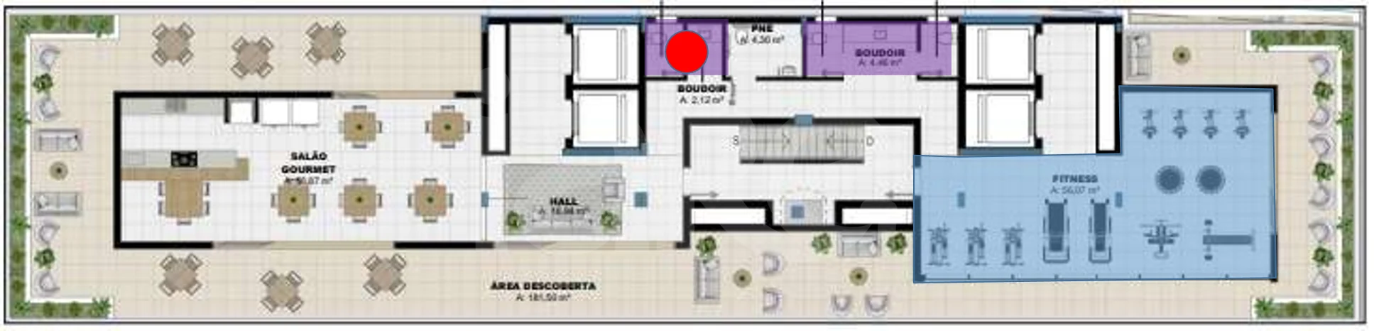 Planta — Pavimento Ático