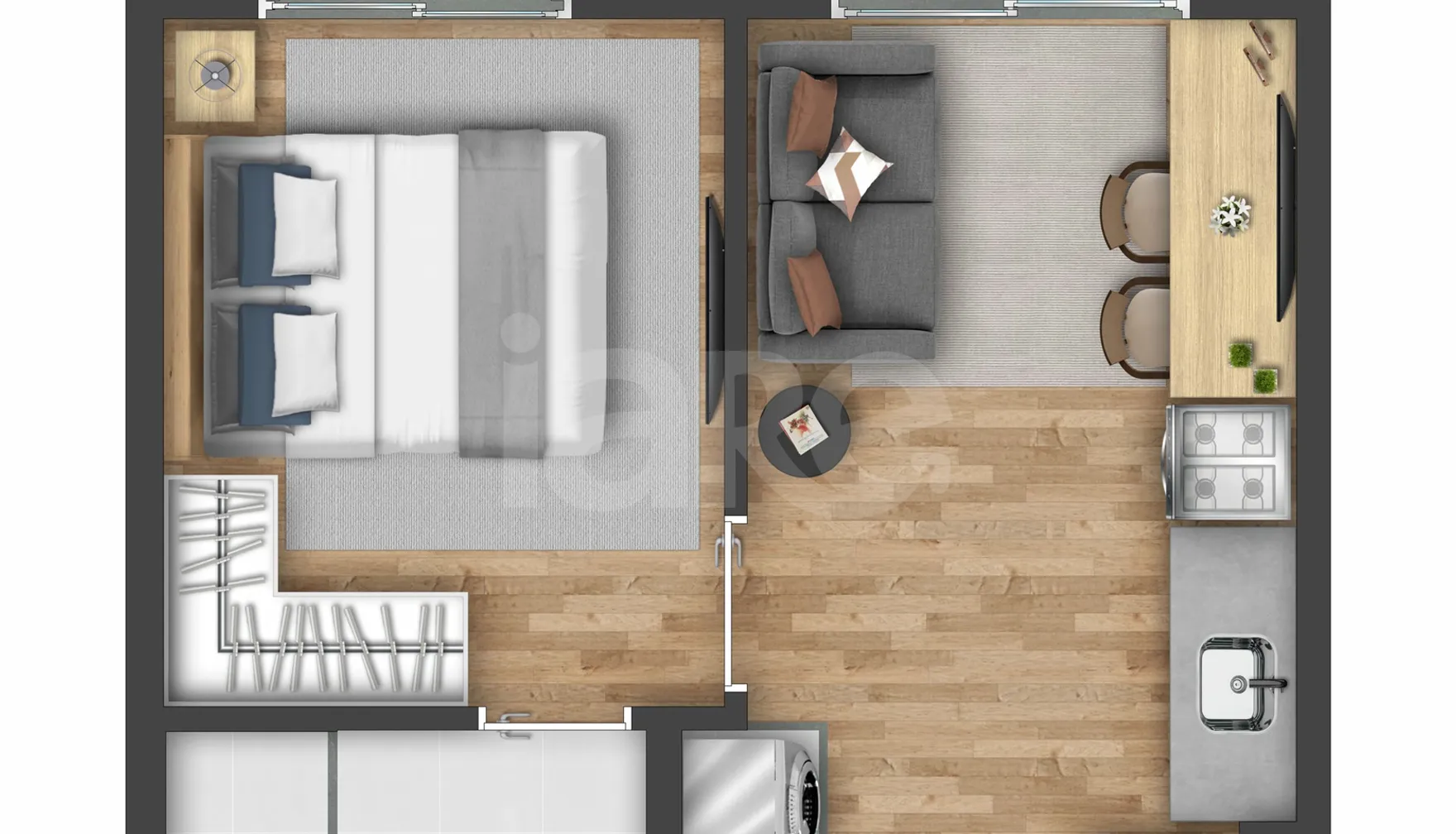 Planta — Apartamento 26,45 m²