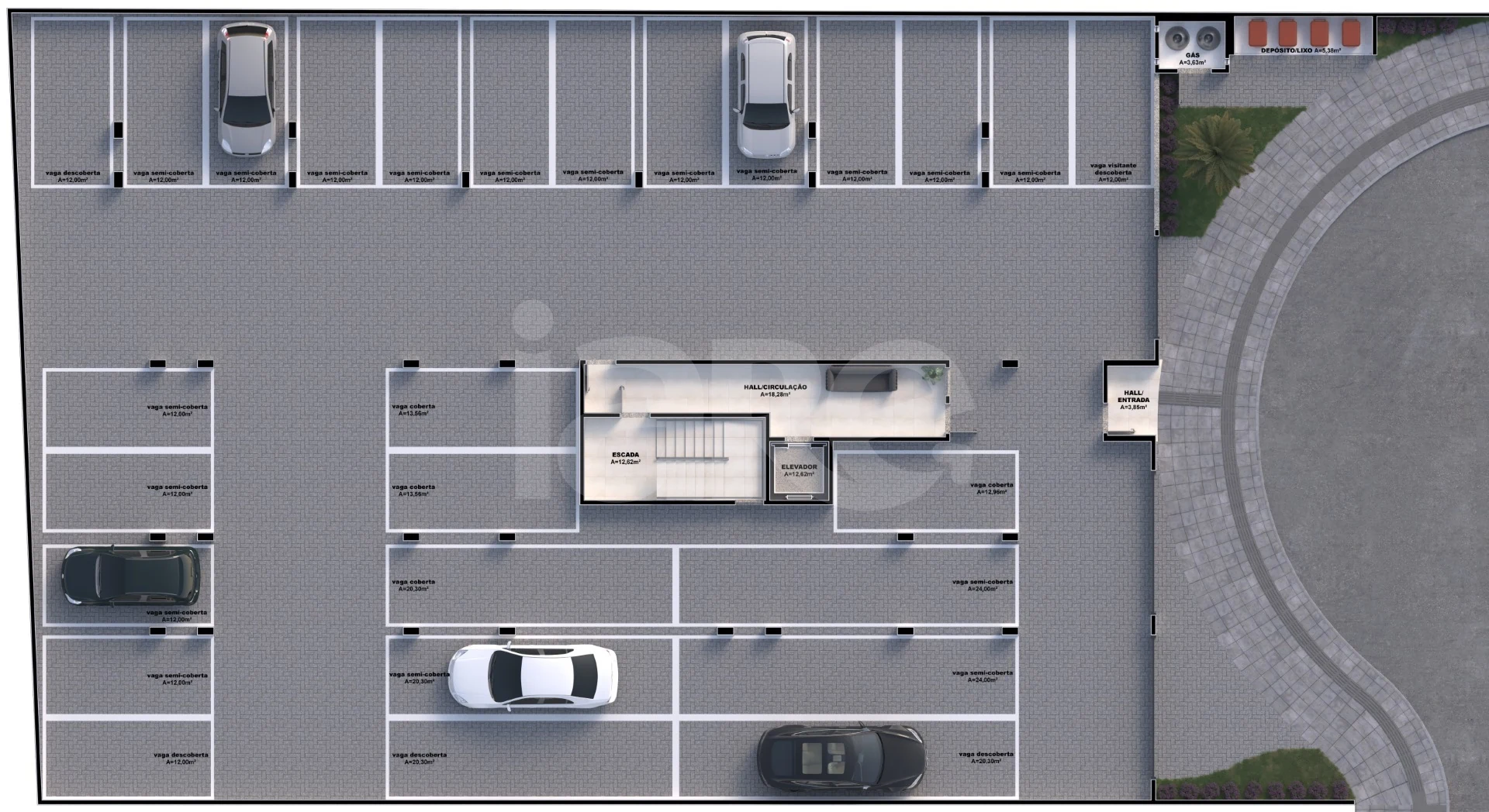 Planta — Pavimento garagem
