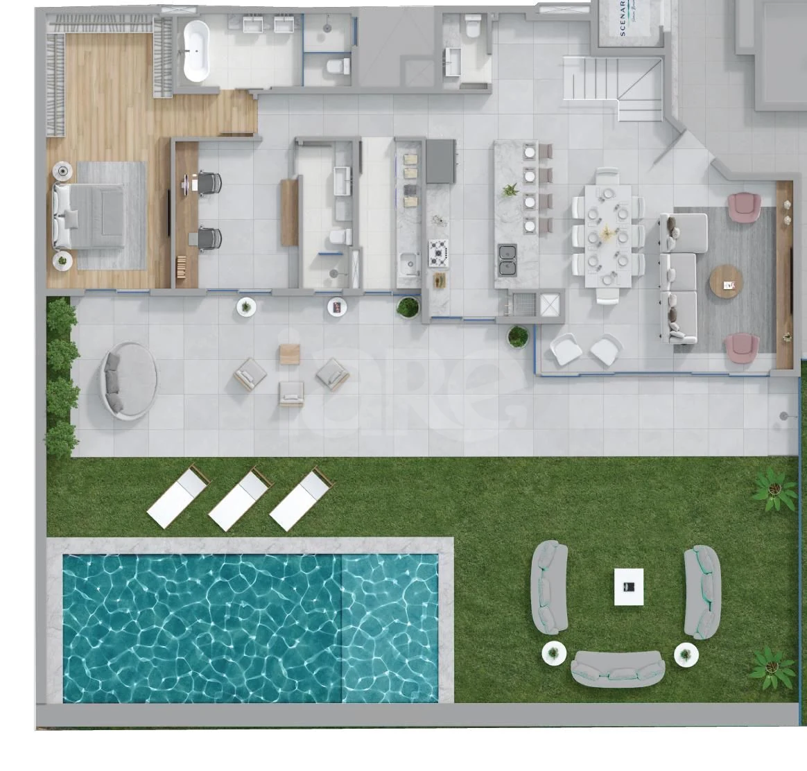 Planta — Garden 470,08 m² · 1º pavimento