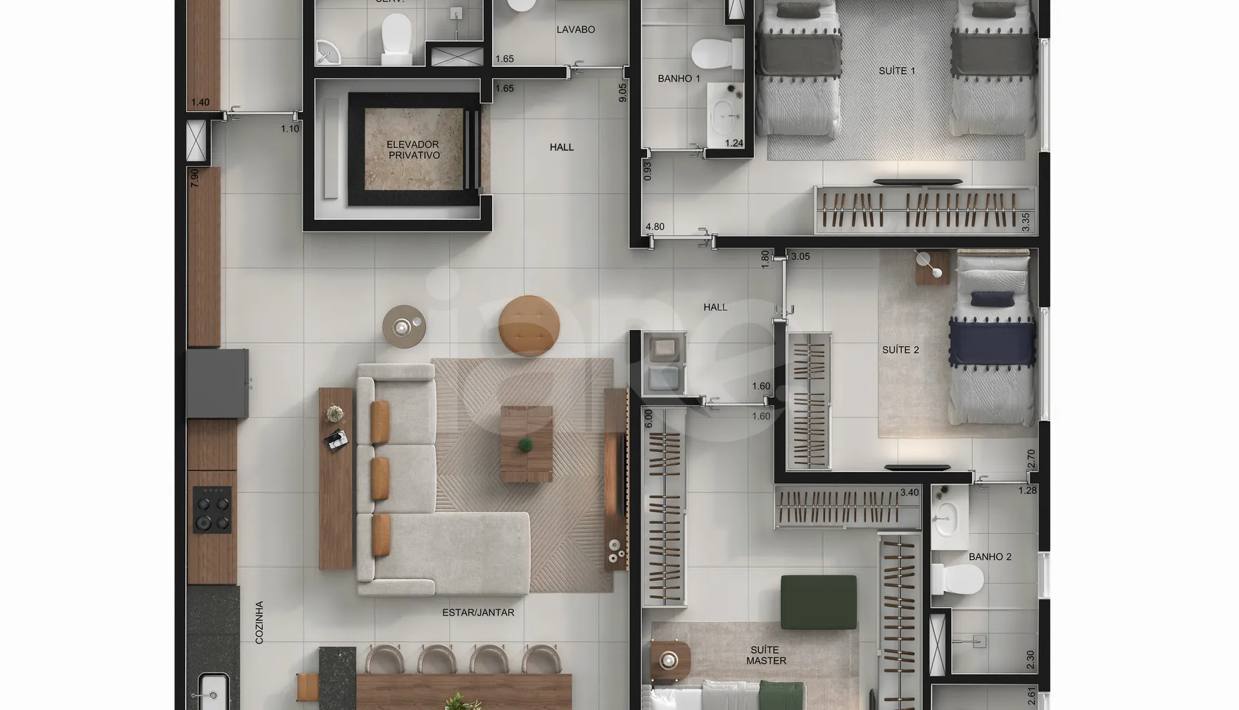 Planta — Planta decorado Wide Maristta
