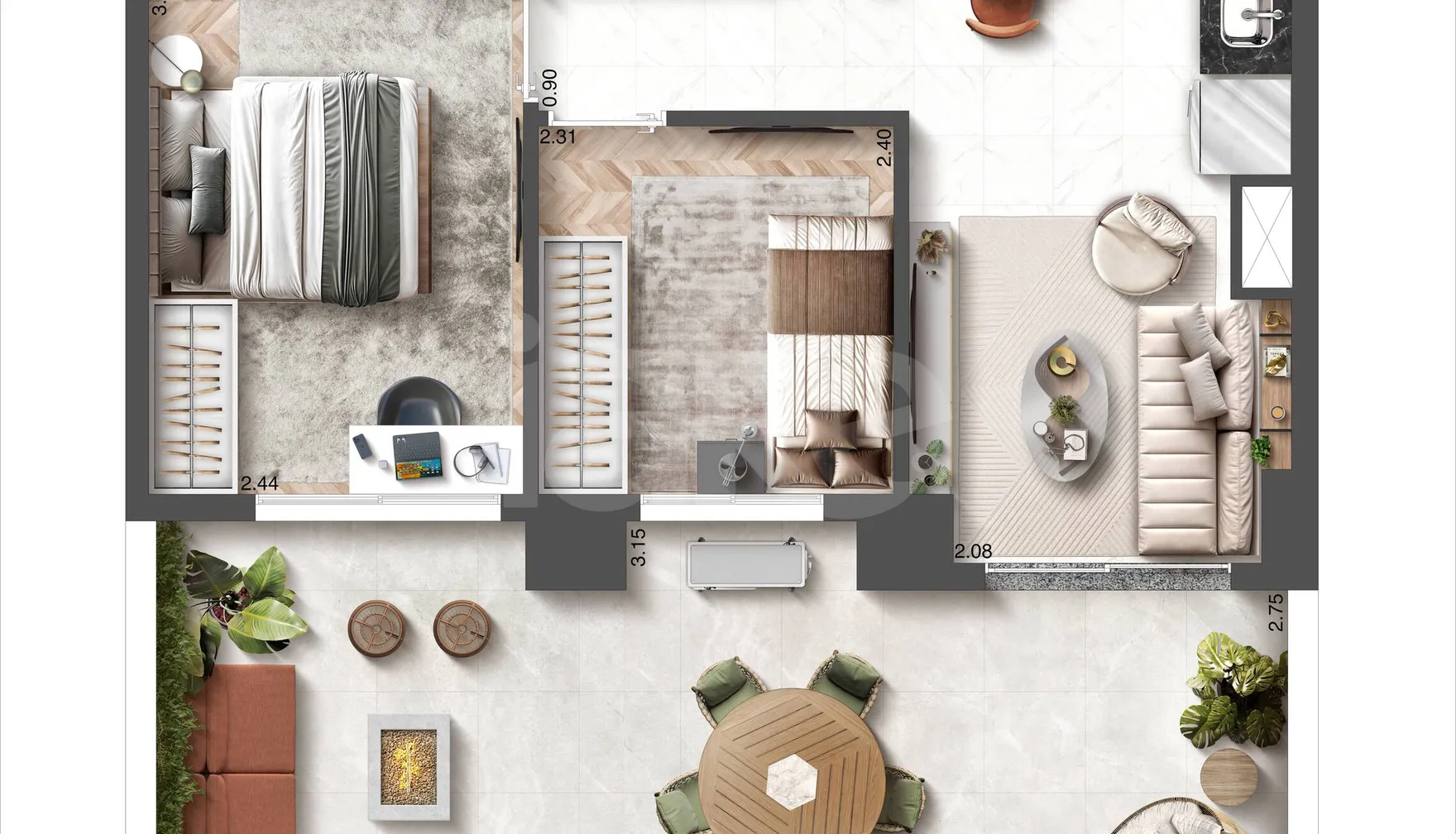 Planta — Garden 67,67 m²