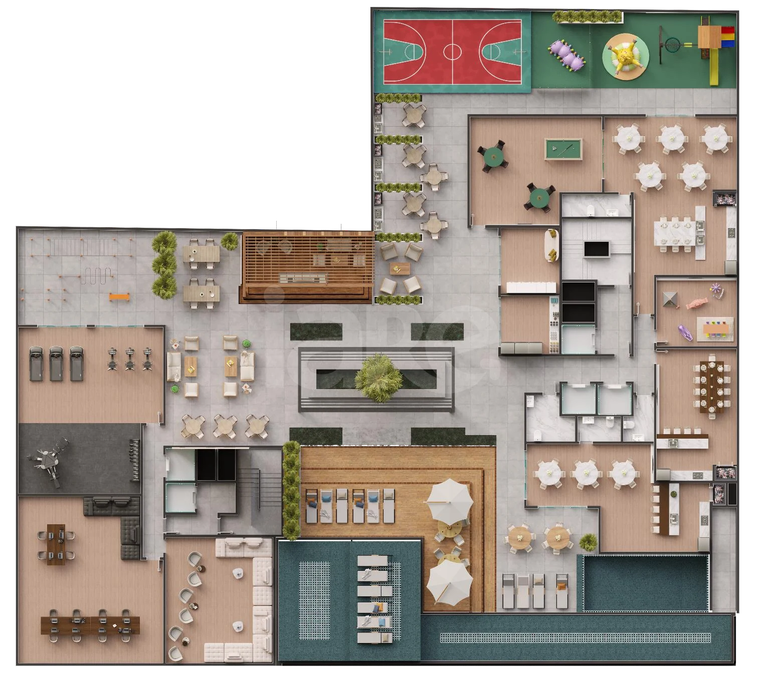 Planta — Pavimento lazer