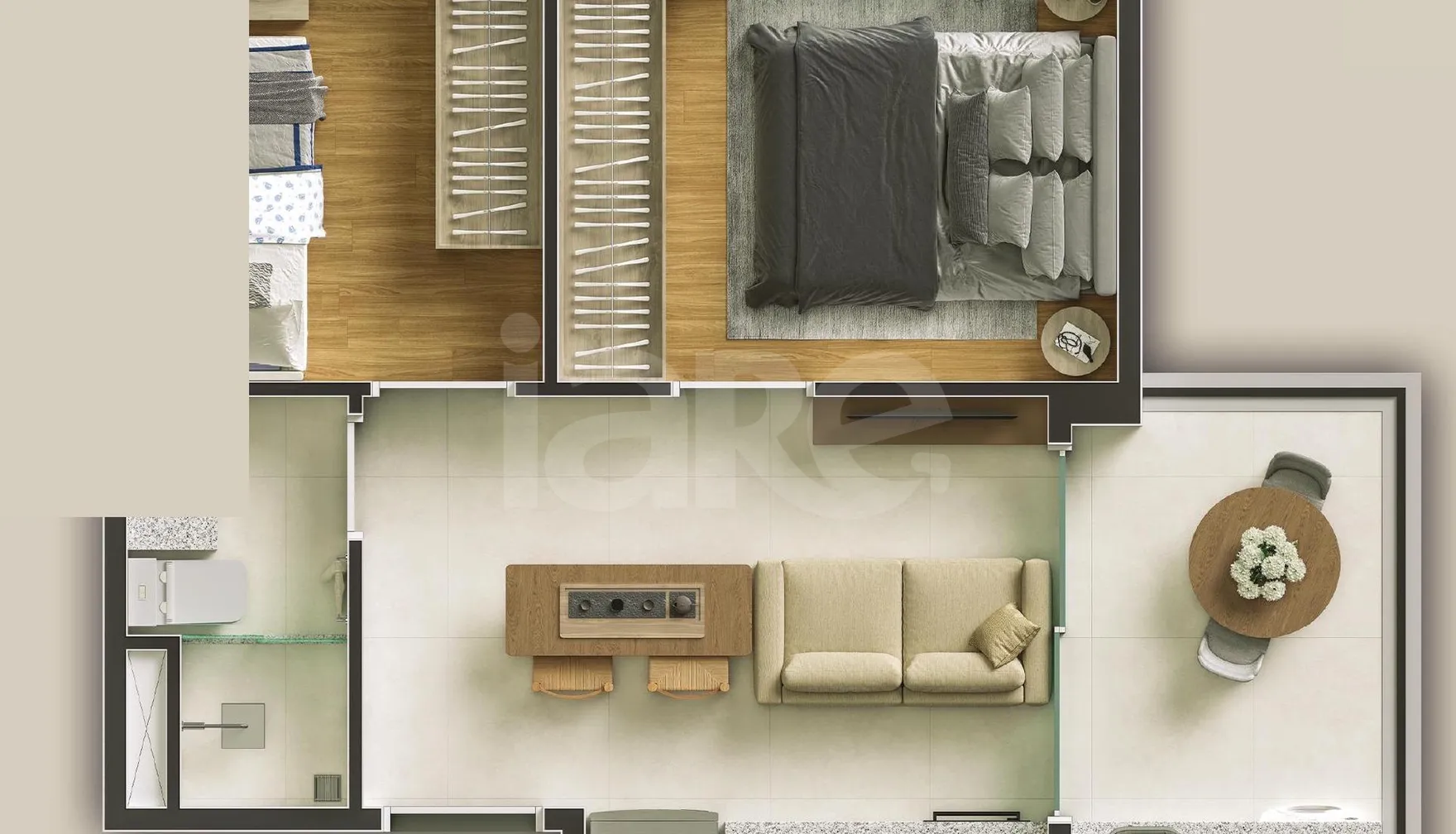 Planta — Apartamento 35,74 m²