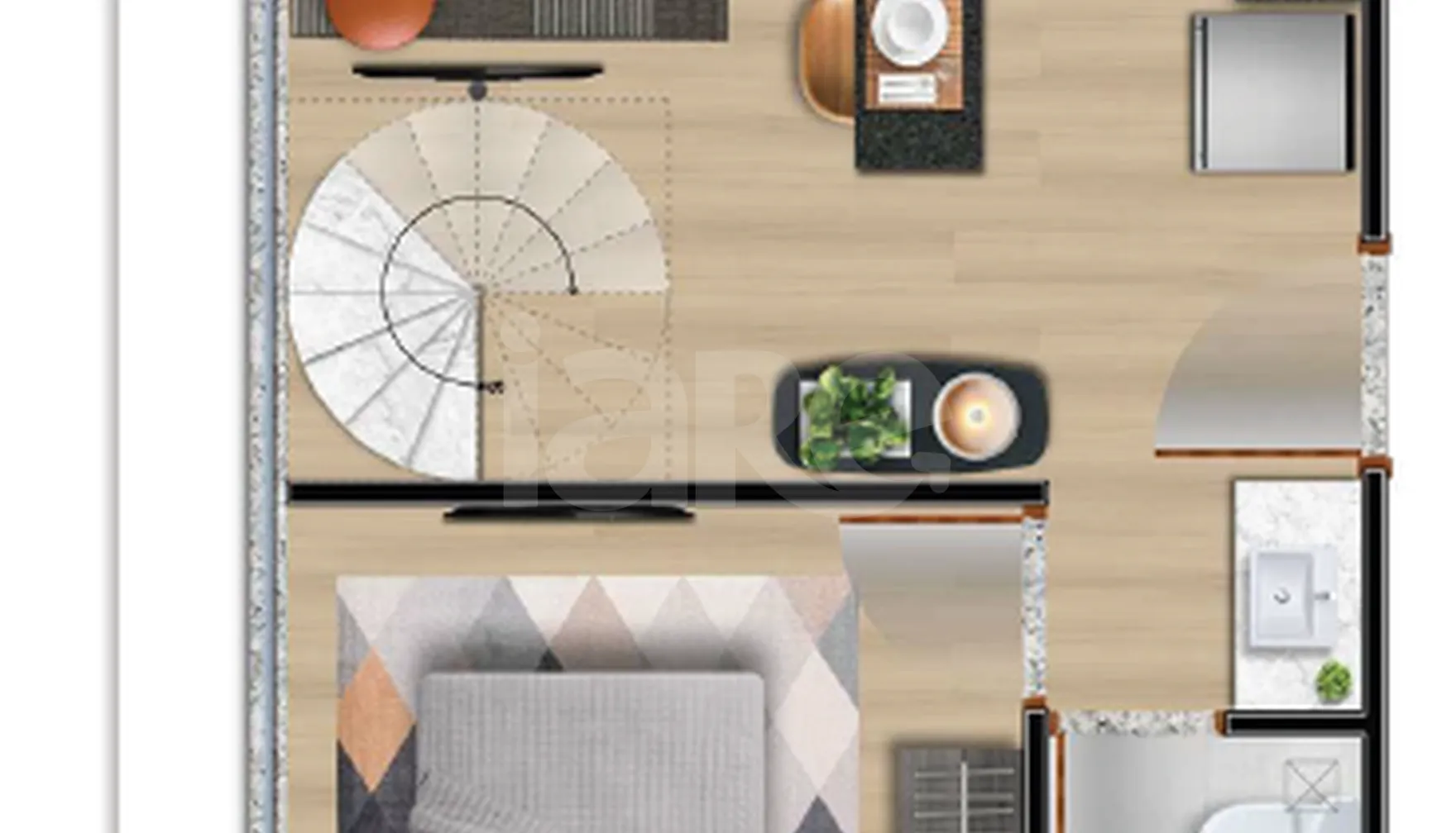 Planta — Cobertura Horizontal 61,77 m²