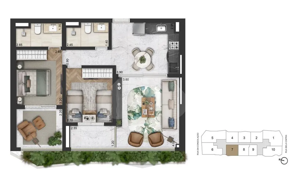 Cyrela On The Sky Bela Cintra Apto 83291 - Apartamento com 82,5 m², em Consolação — foto 15