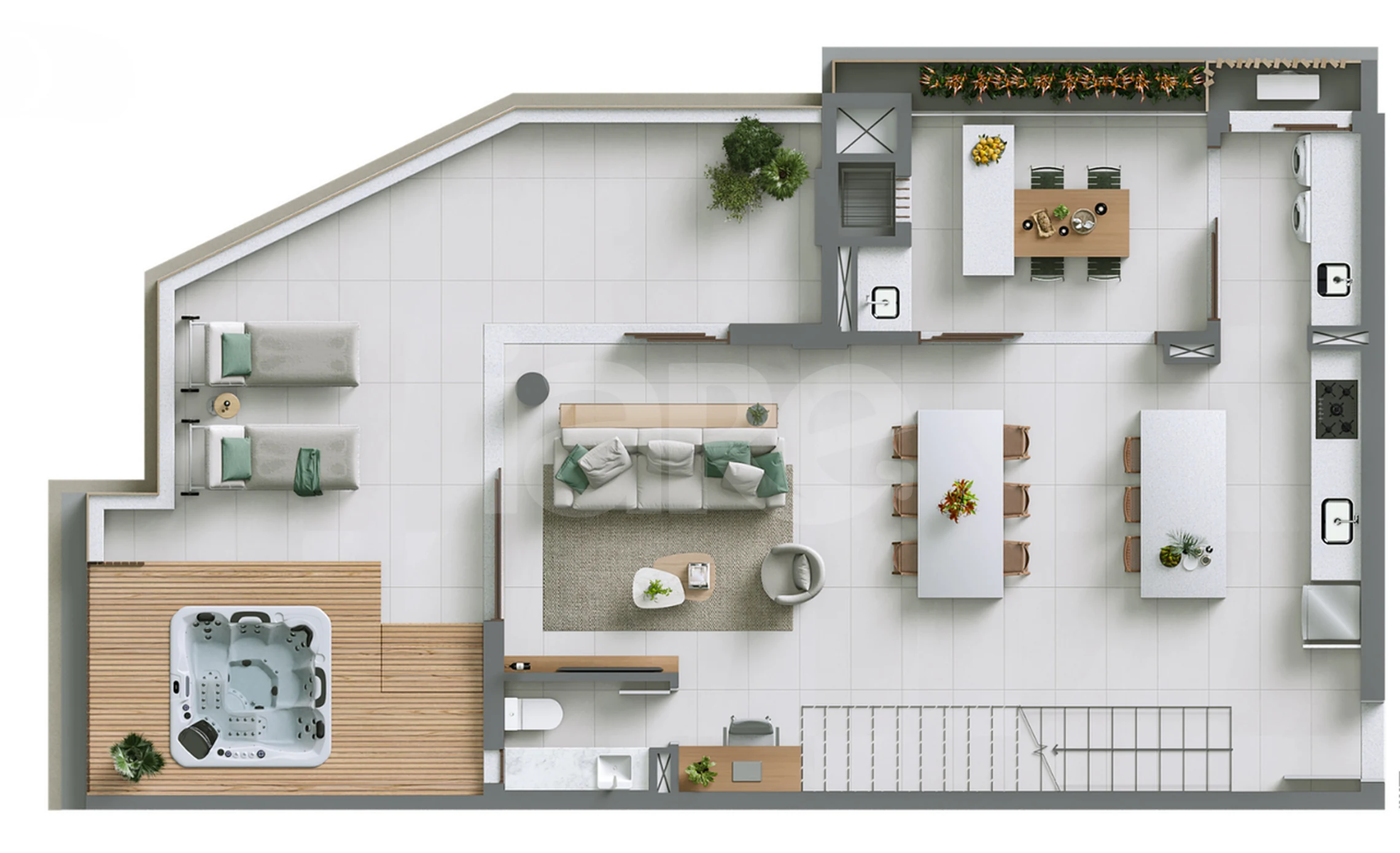 Planta — Cobertura Duplex 232,9 m²