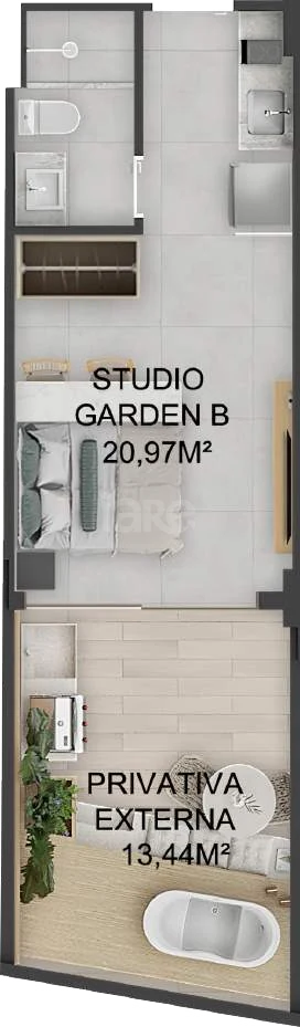 Planta — Garden 32,76 m²