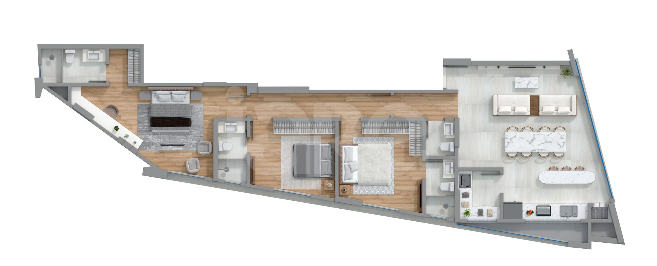 Planta — Apartamento 123,56 m²