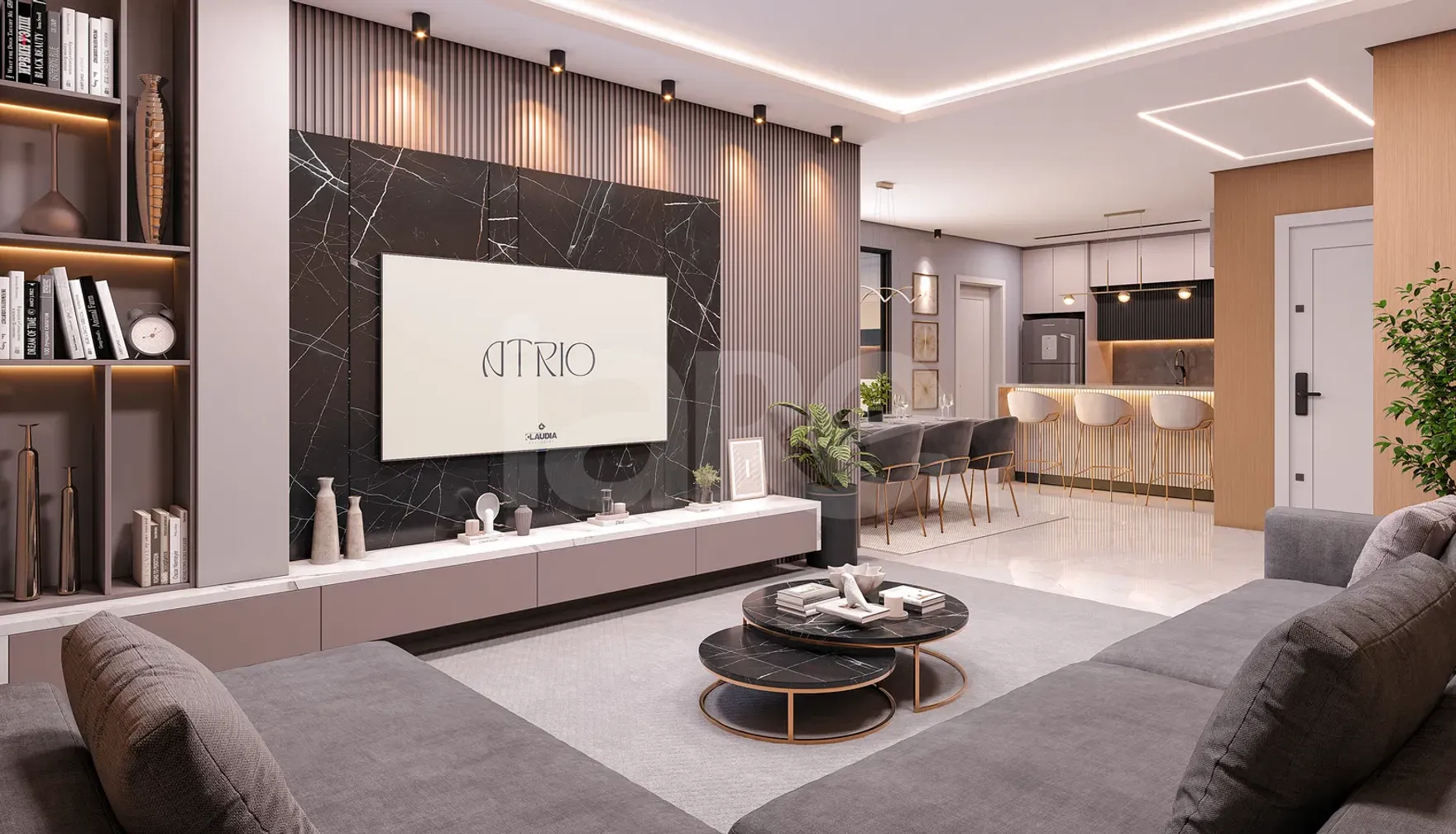 Atrio - Apartamento com 132 m², em Meia Praia — foto 2