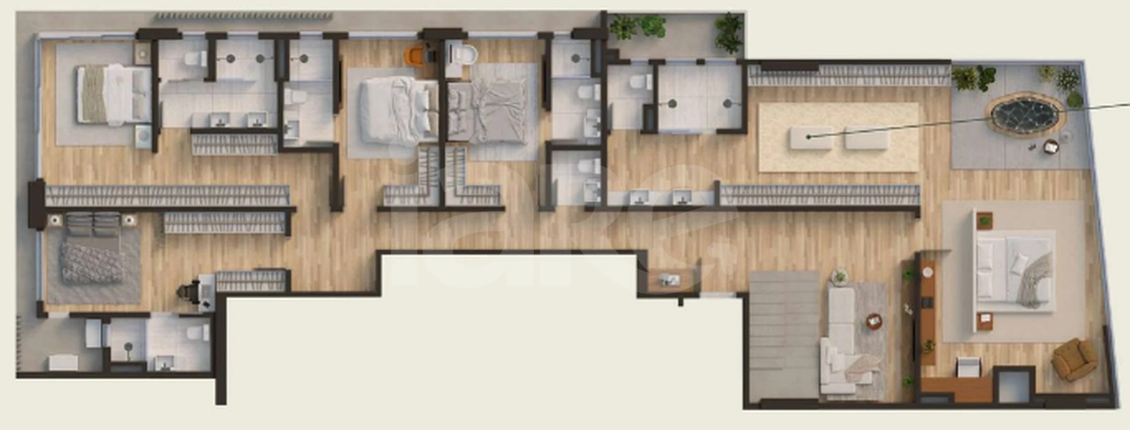 Planta — Cobertura Duplex 432 m²
