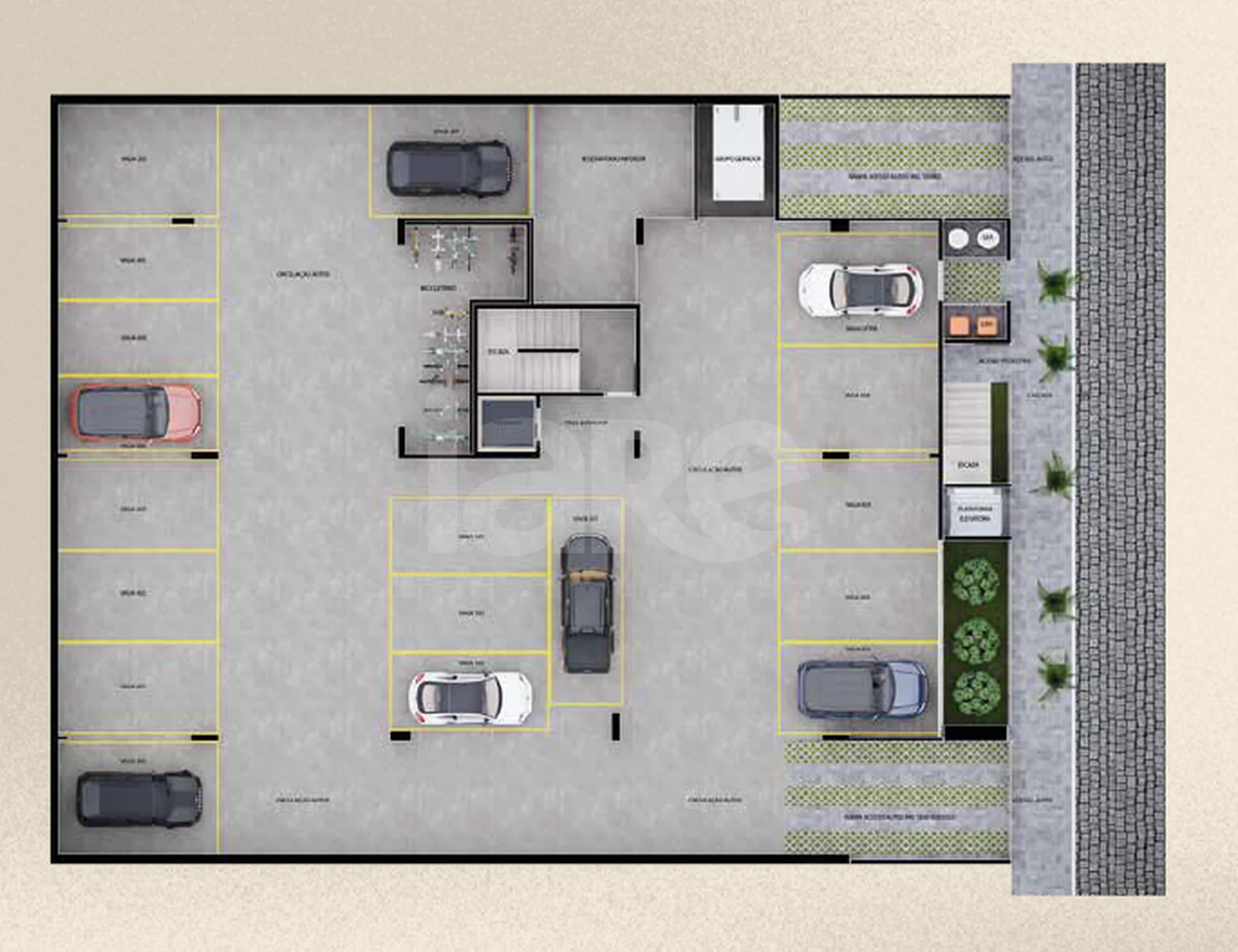 Planta — Pavimento subsolo