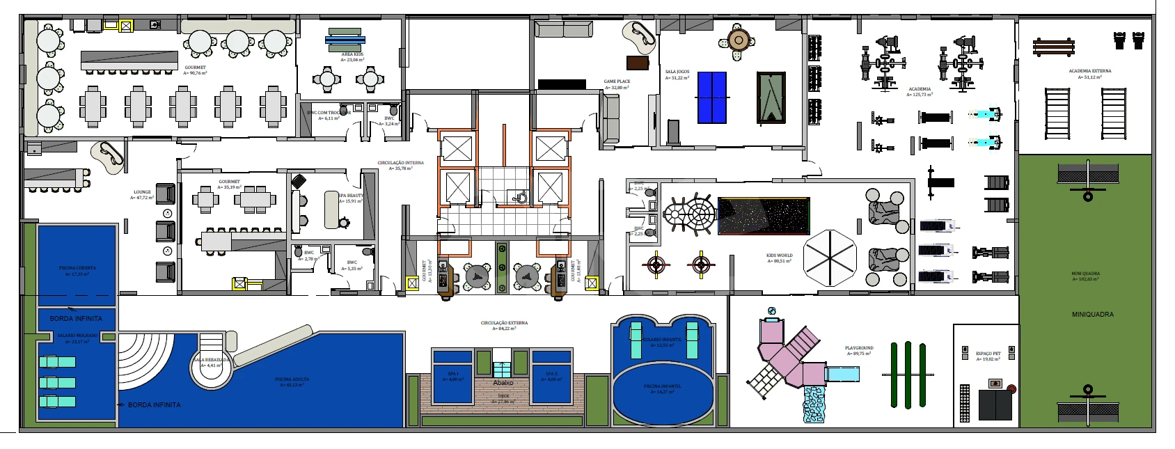 Planta — Pavimento lazer