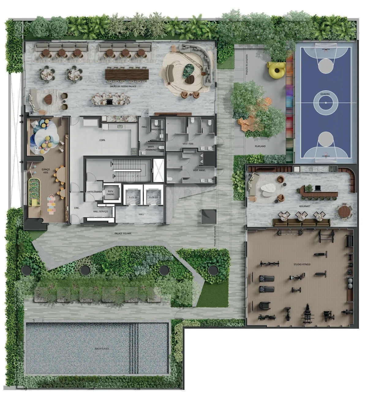 Planta — Pavimento lazer