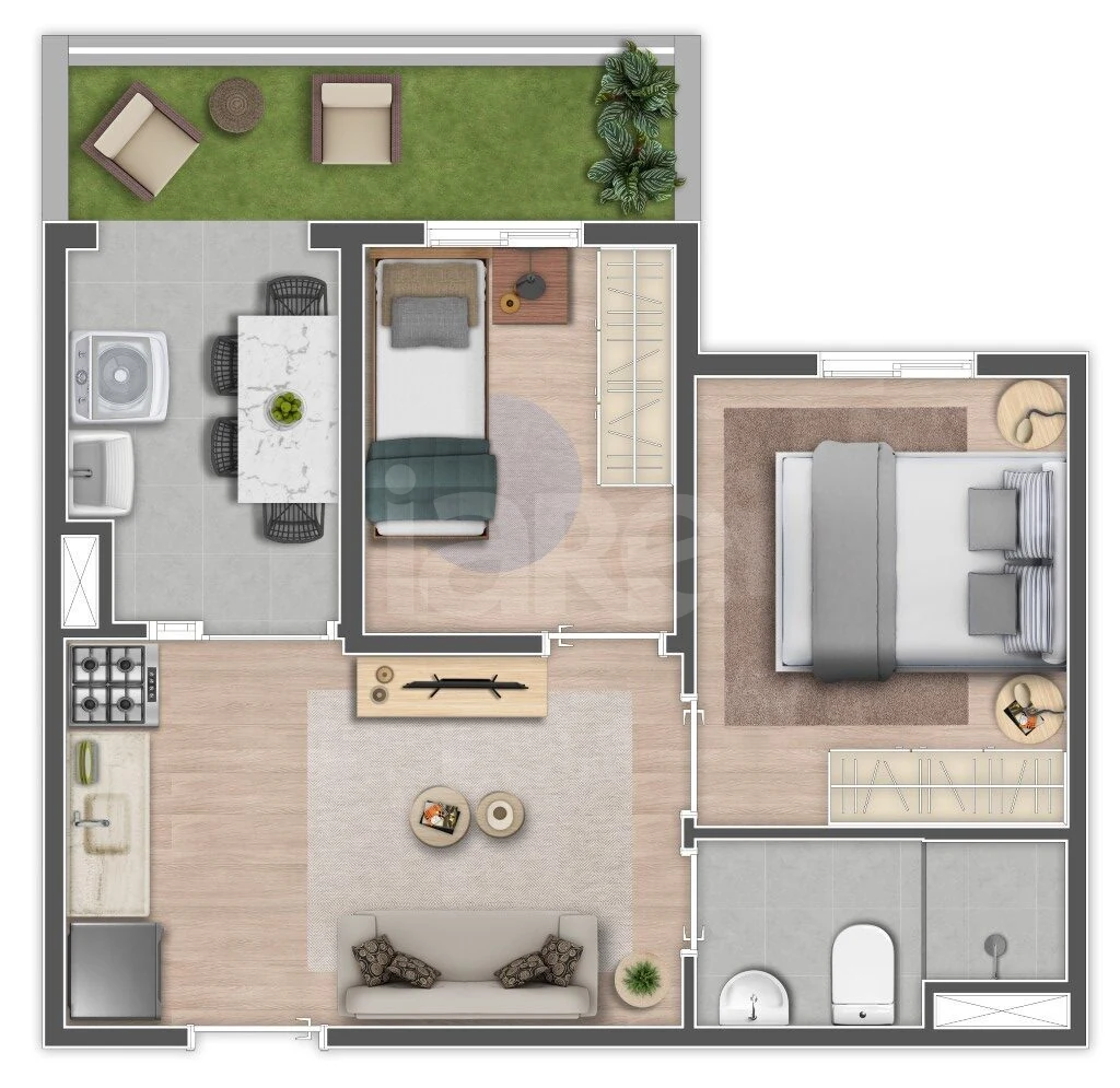 Planta — Garden 37,65 m²