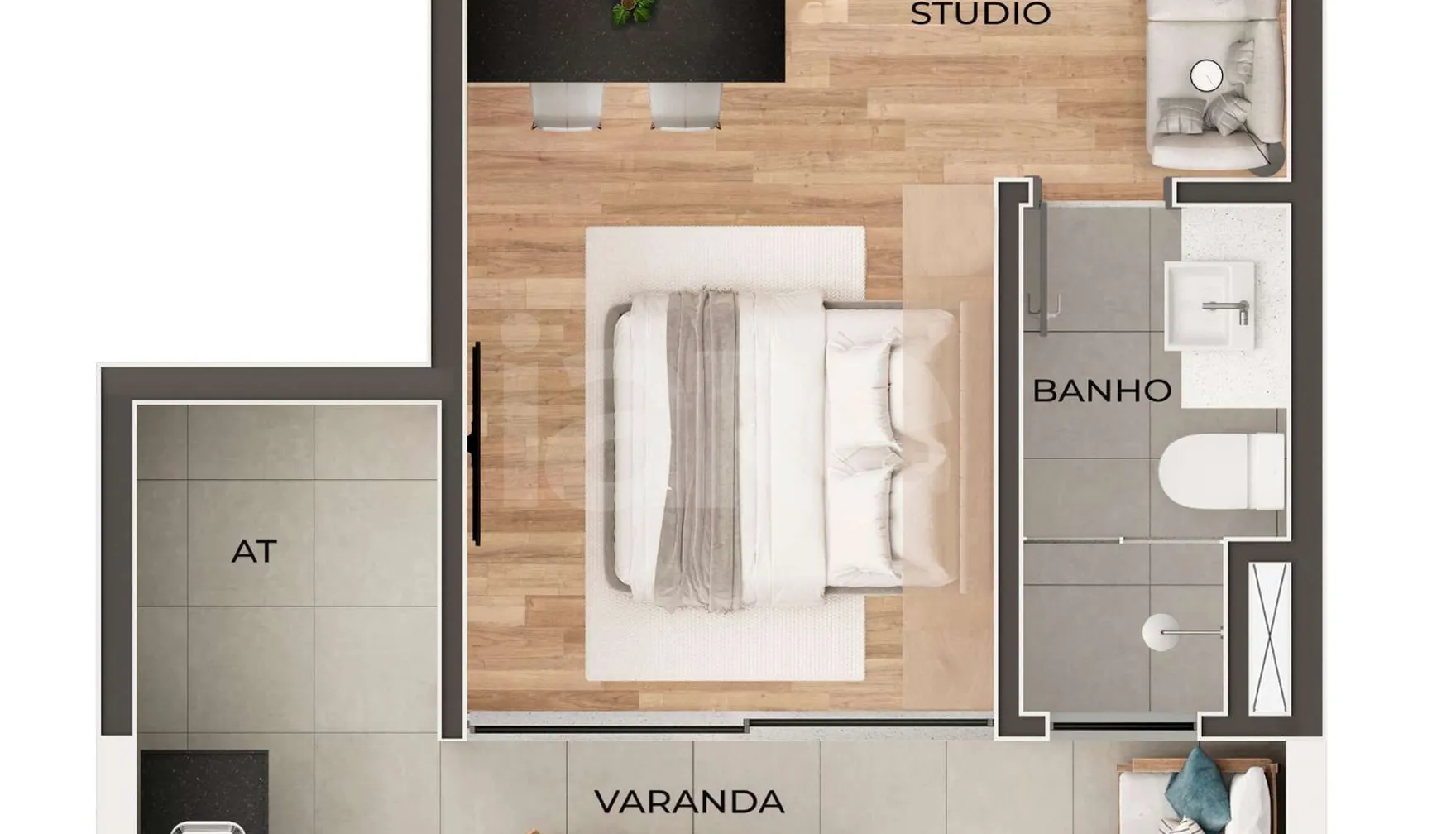 Planta — Garden 37,99 m²