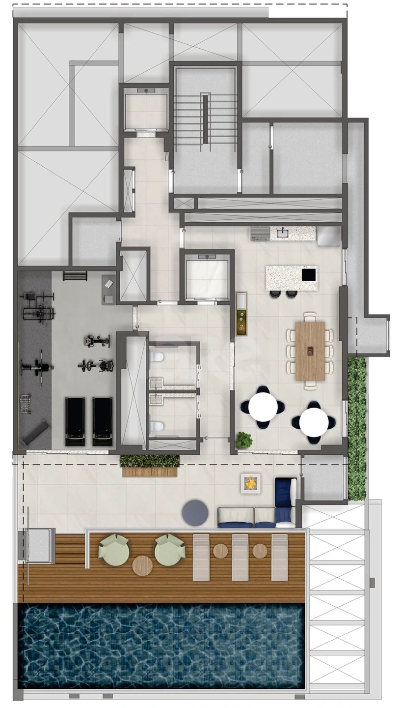Planta — Pavimento lazer