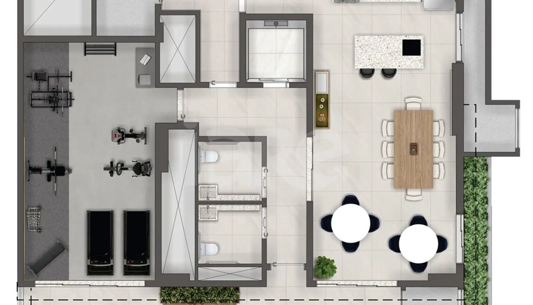 Planta — Pavimento lazer
