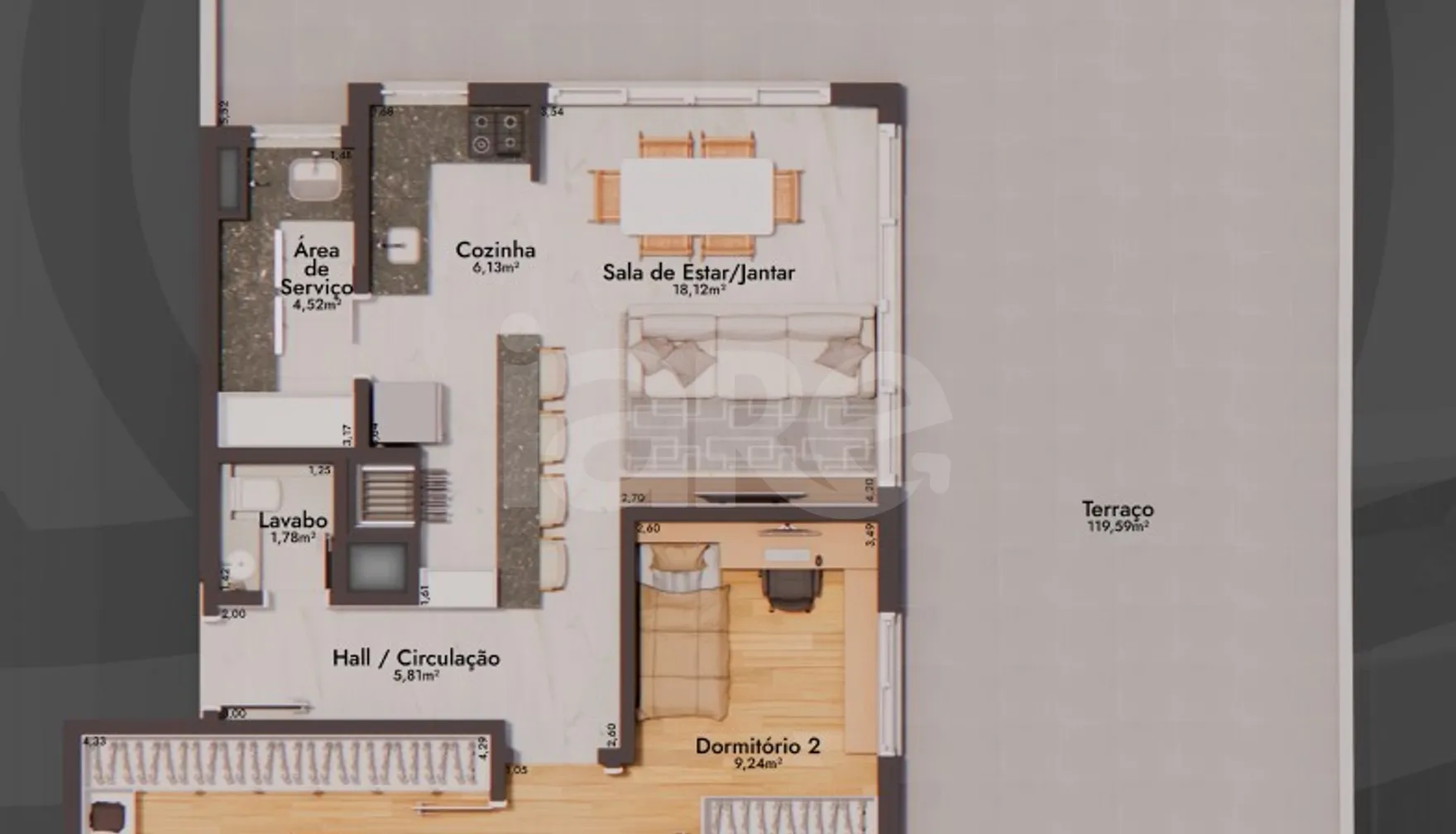 Planta — Garden 218,03 m²