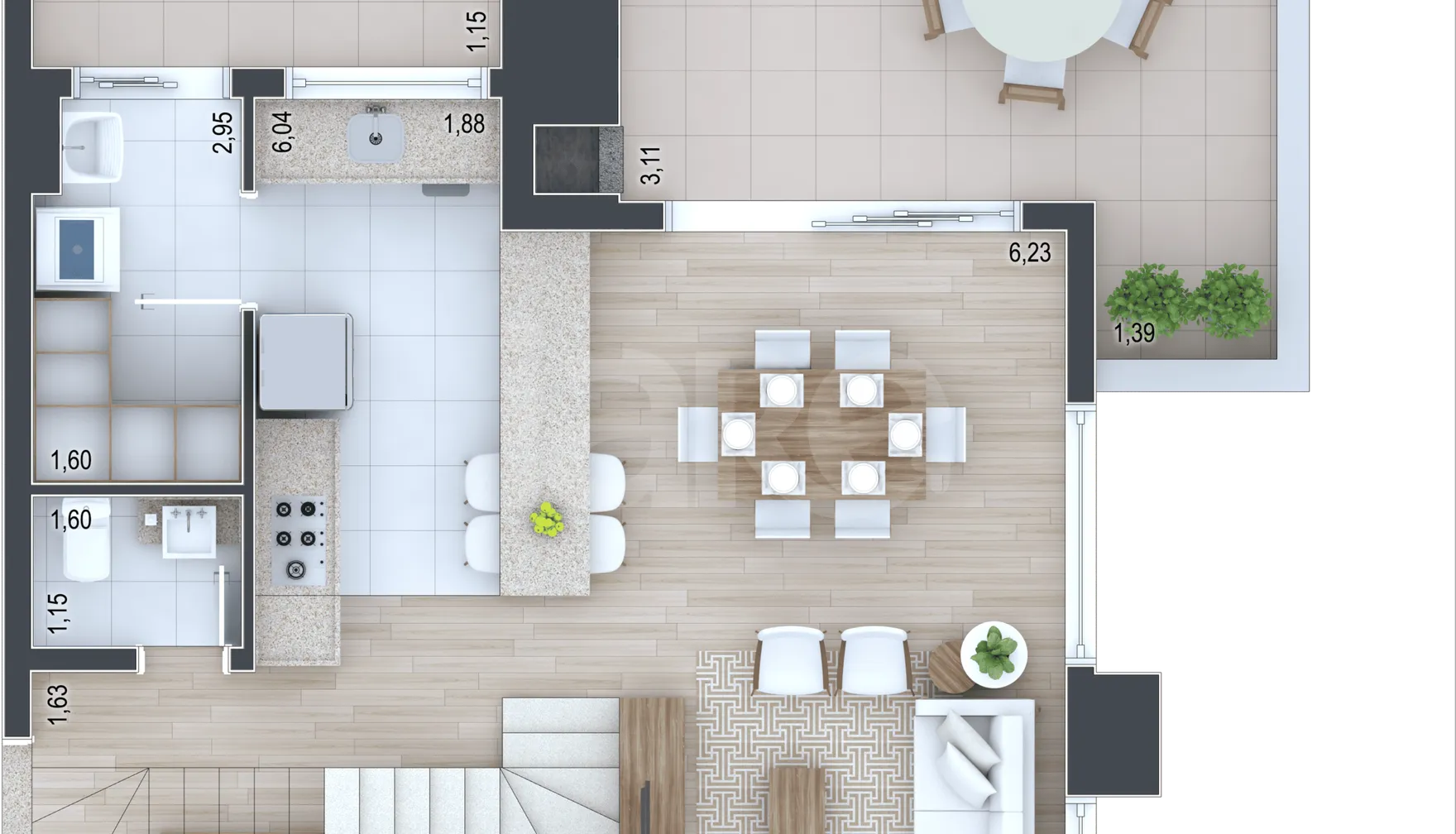 Planta — Garden 88,71 m²