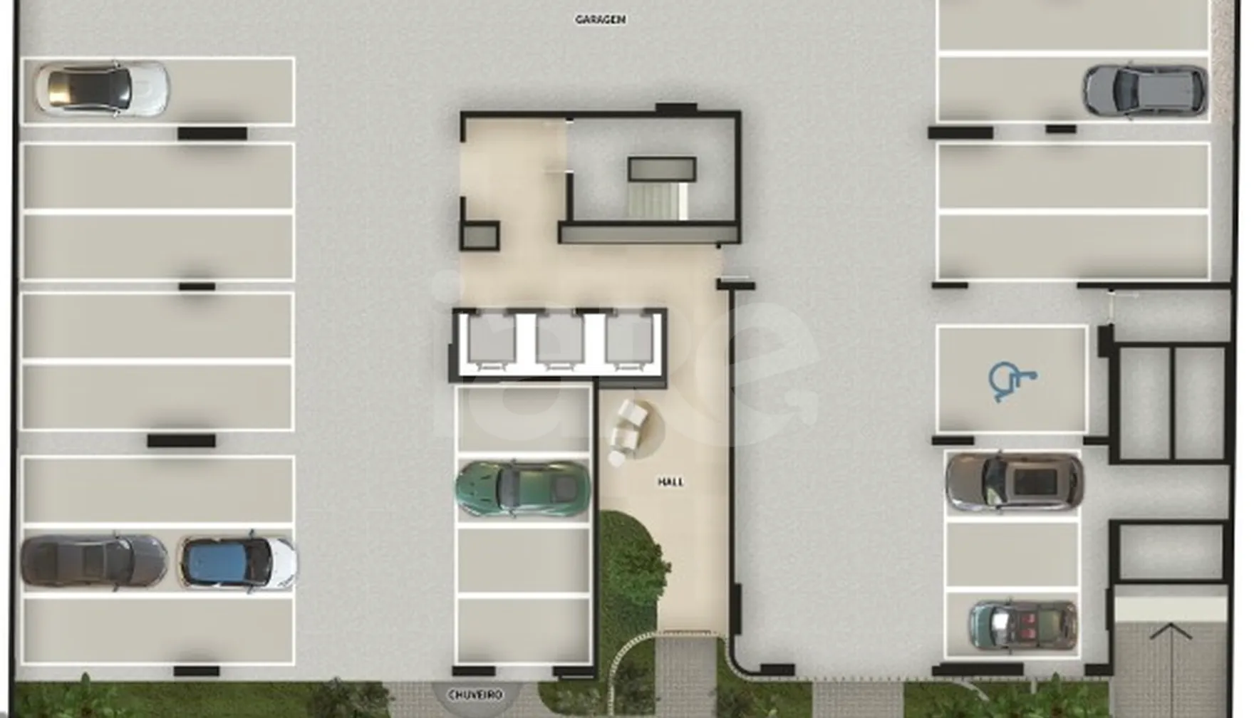 Planta — Garagem - térreo