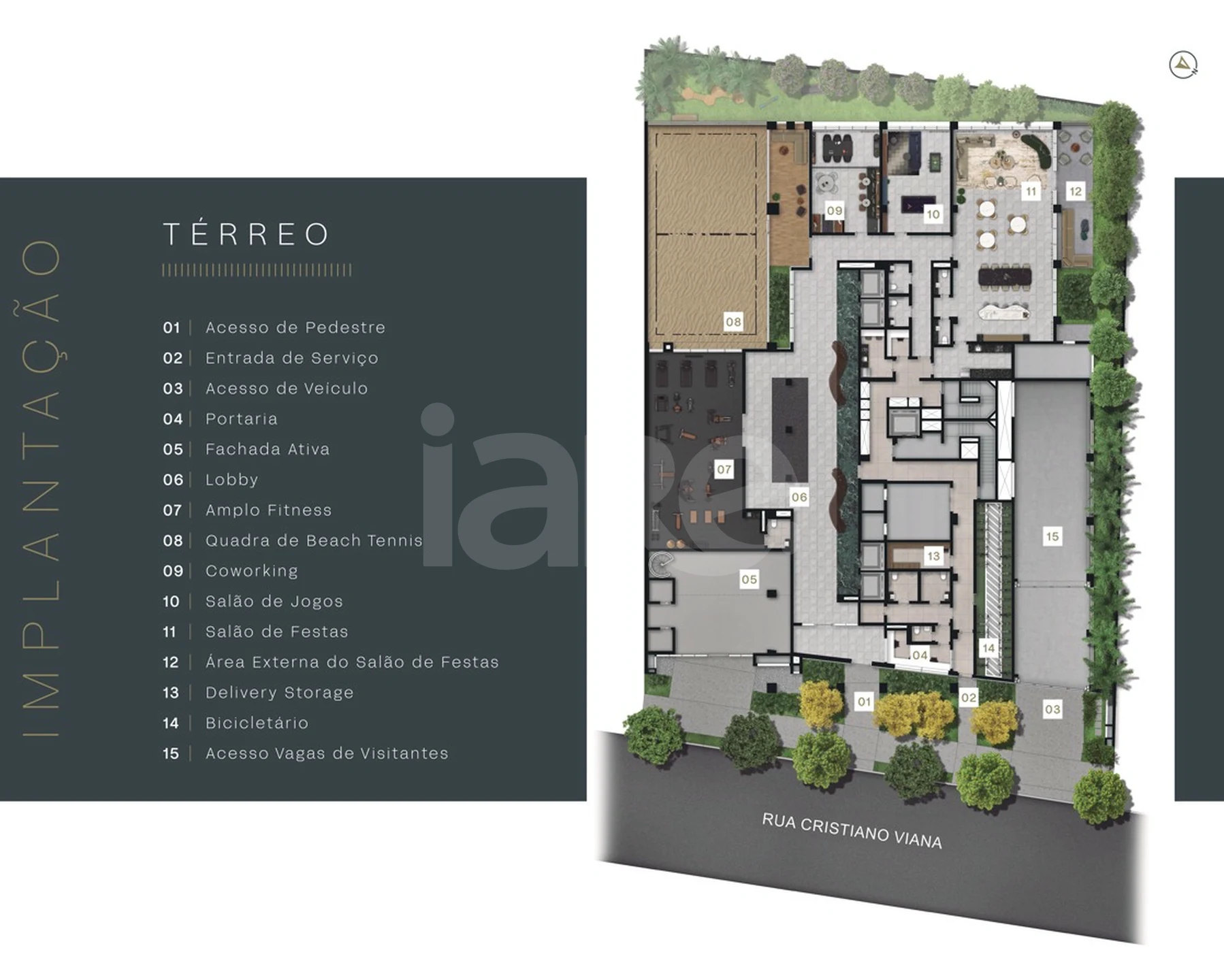 Planta — Implantação do Térreo - 145 Vianna