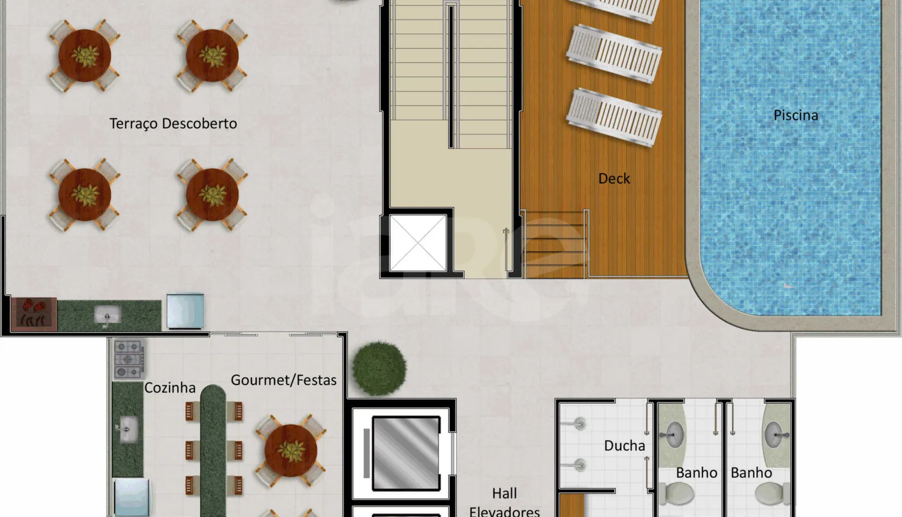 Planta — Pavimento lazer