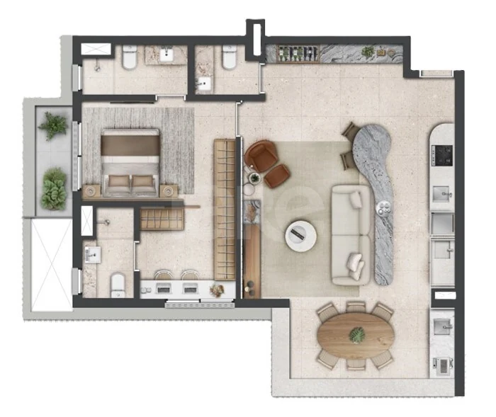 Planta — Garden 64,23 m²
