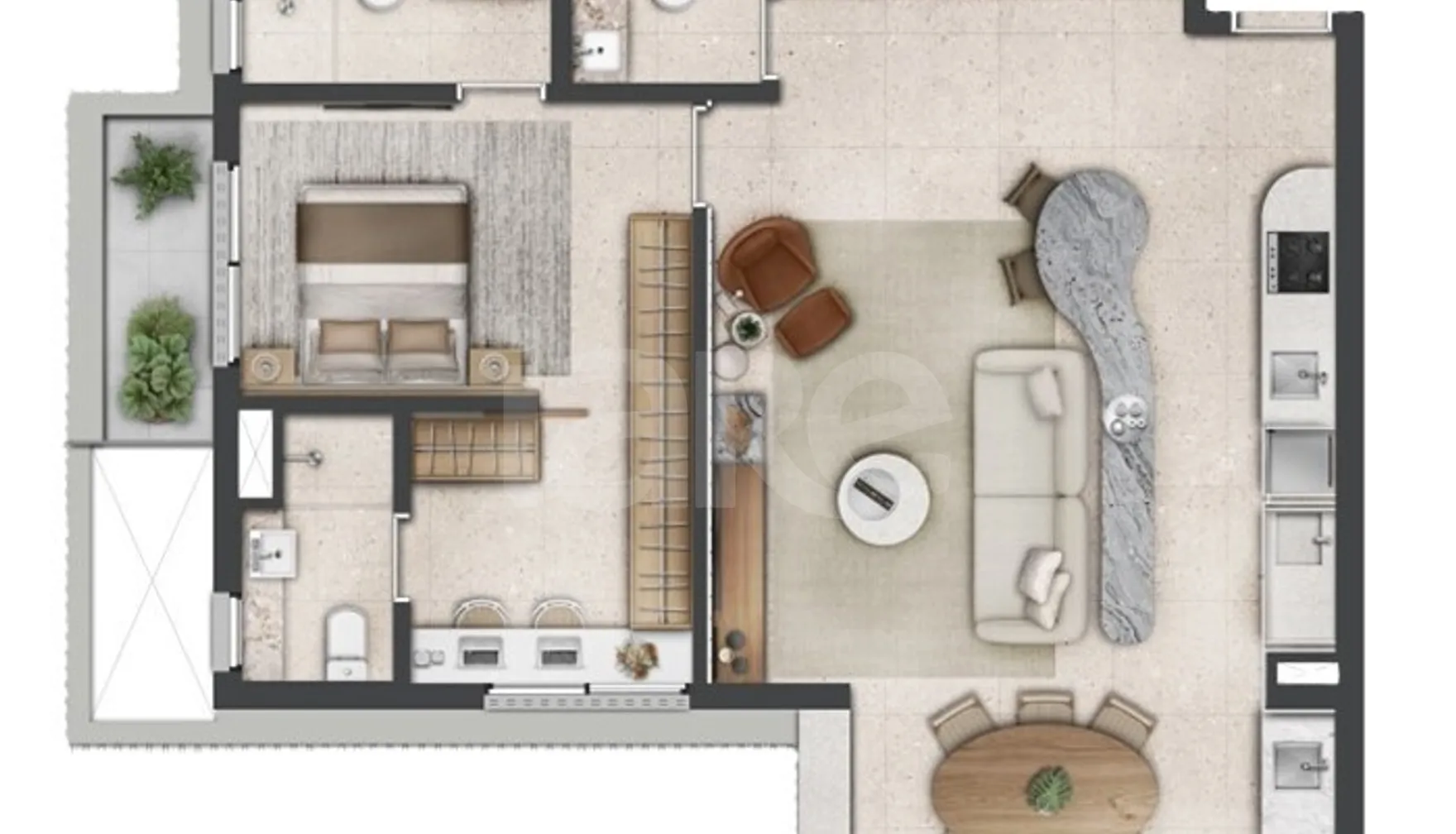Planta — Garden 64,23 m²