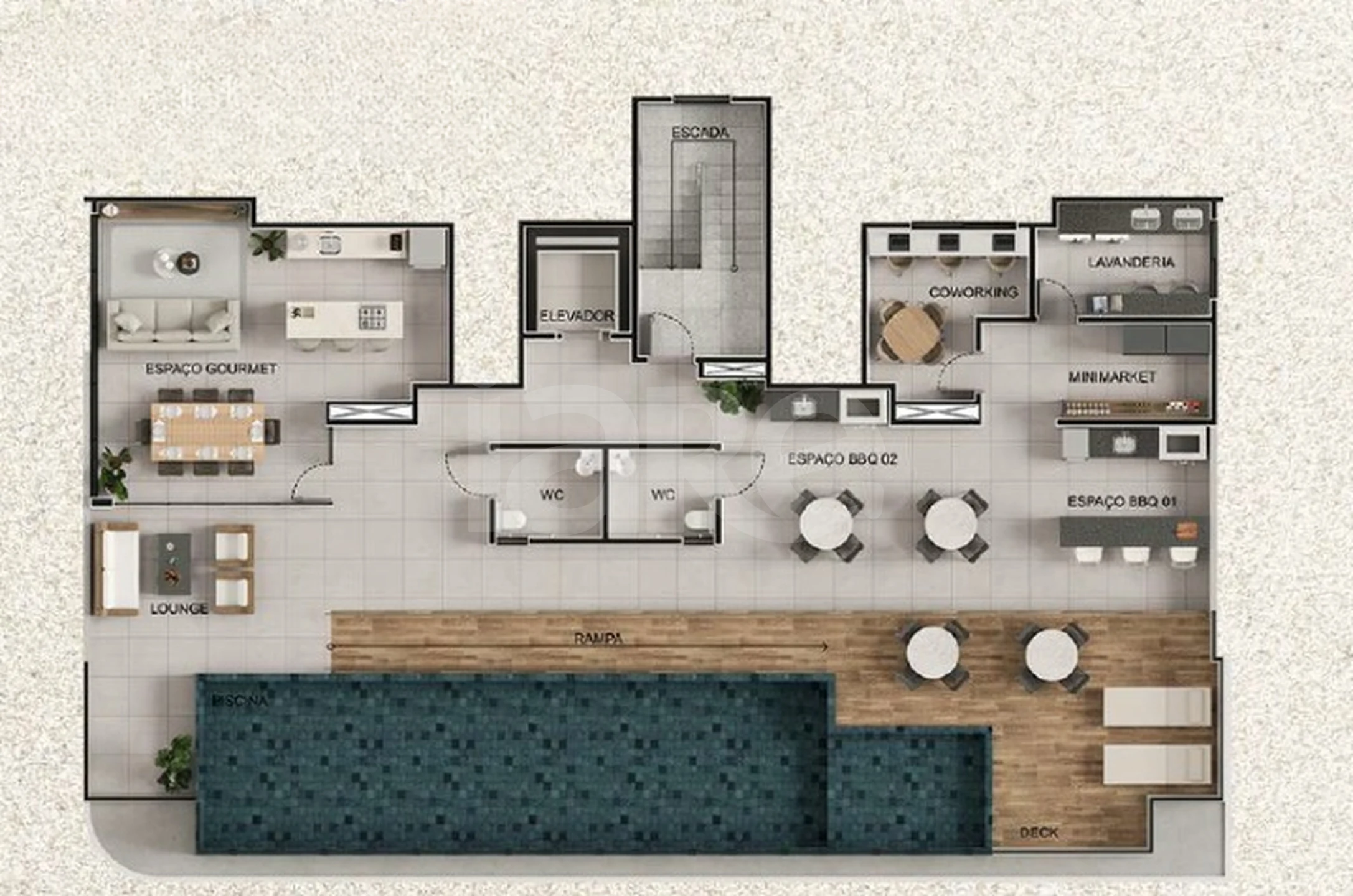 Planta — Pavimento lazer