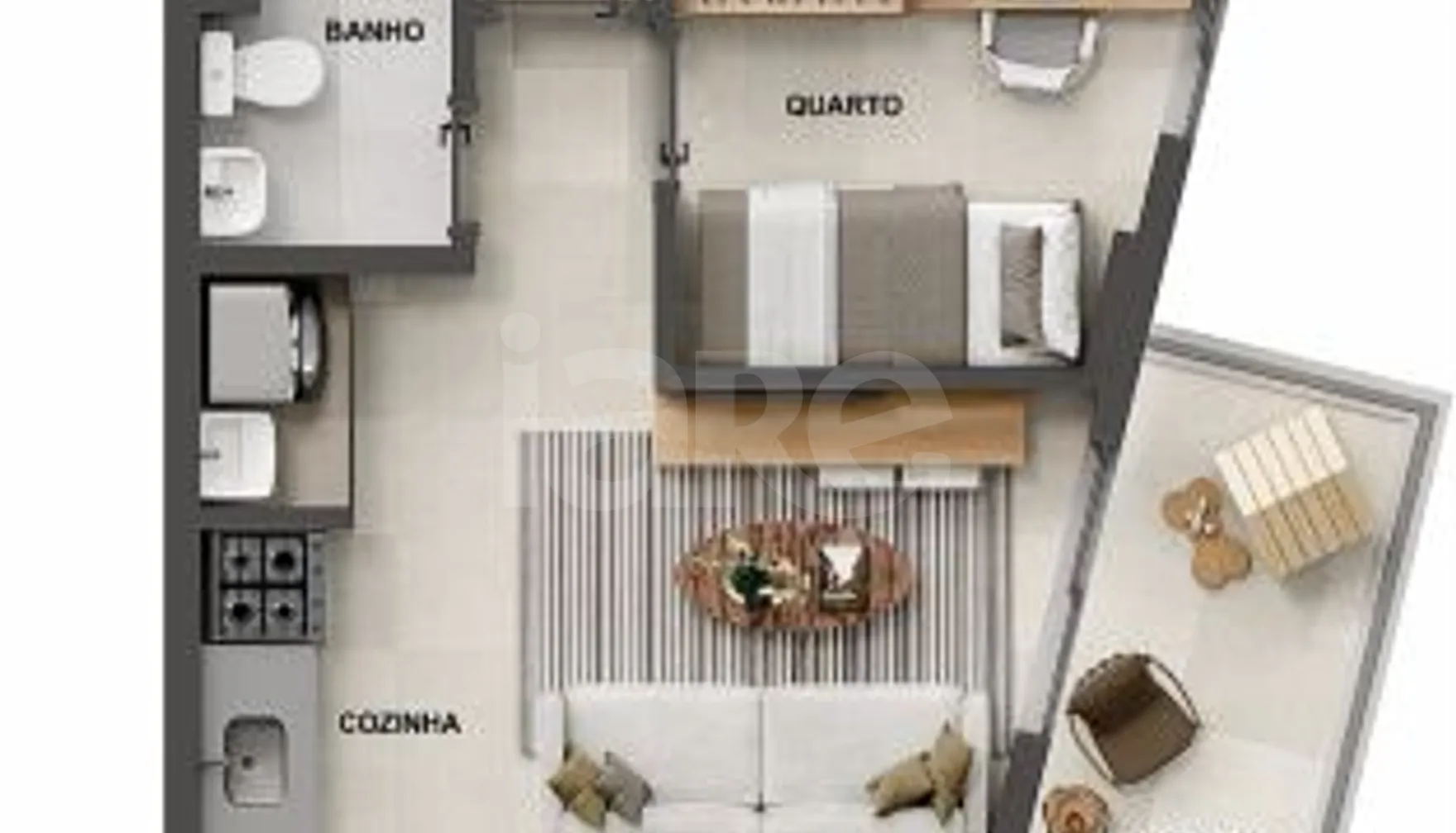 Planta — Apartamento 59,2 m²
