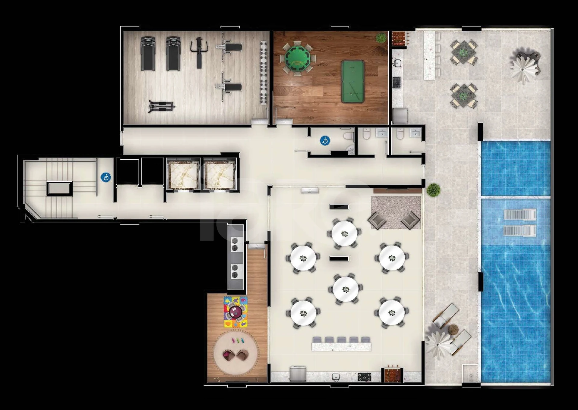 Planta — Pavimento lazer