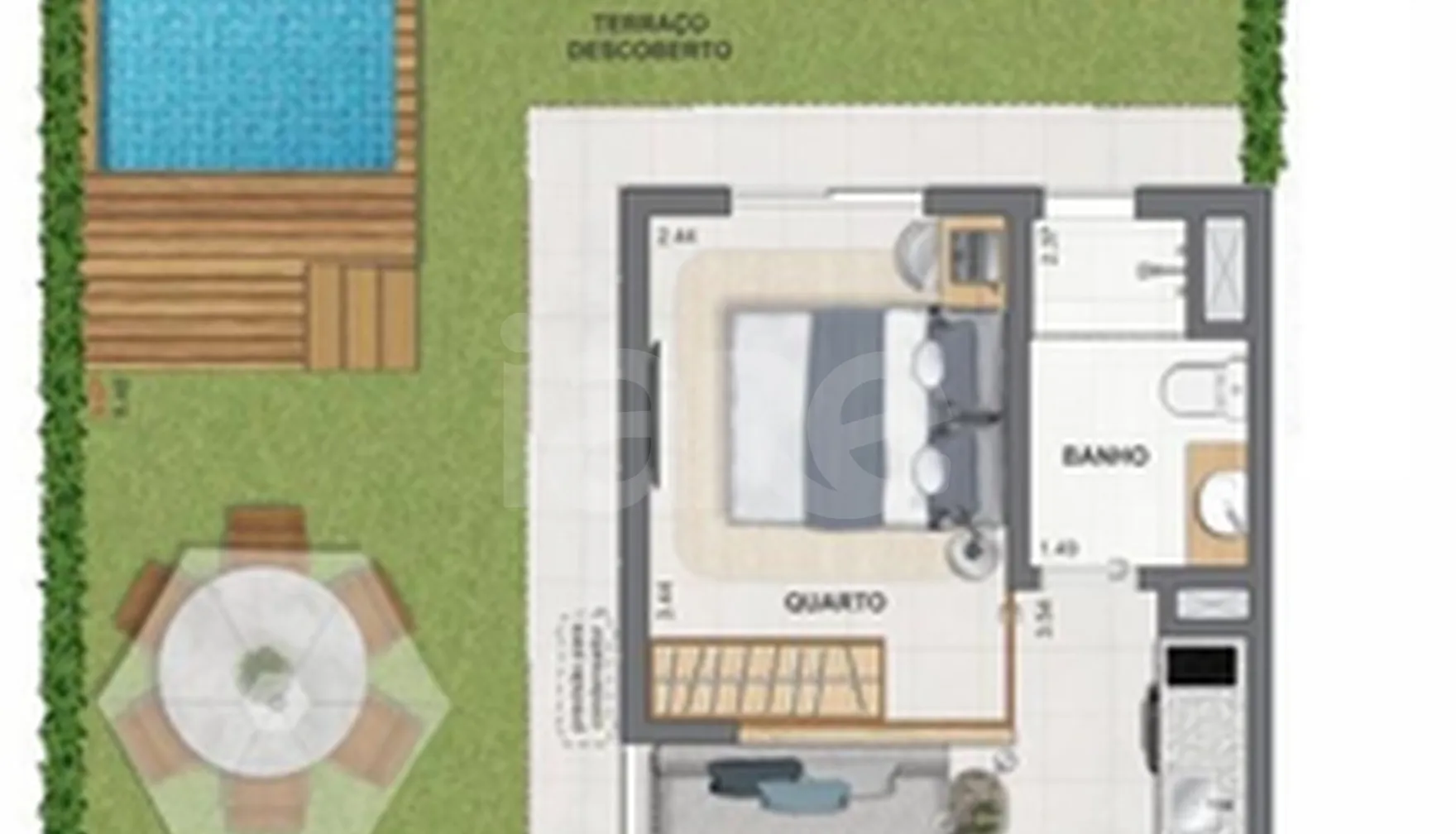 Planta — Garden 74,04 m²