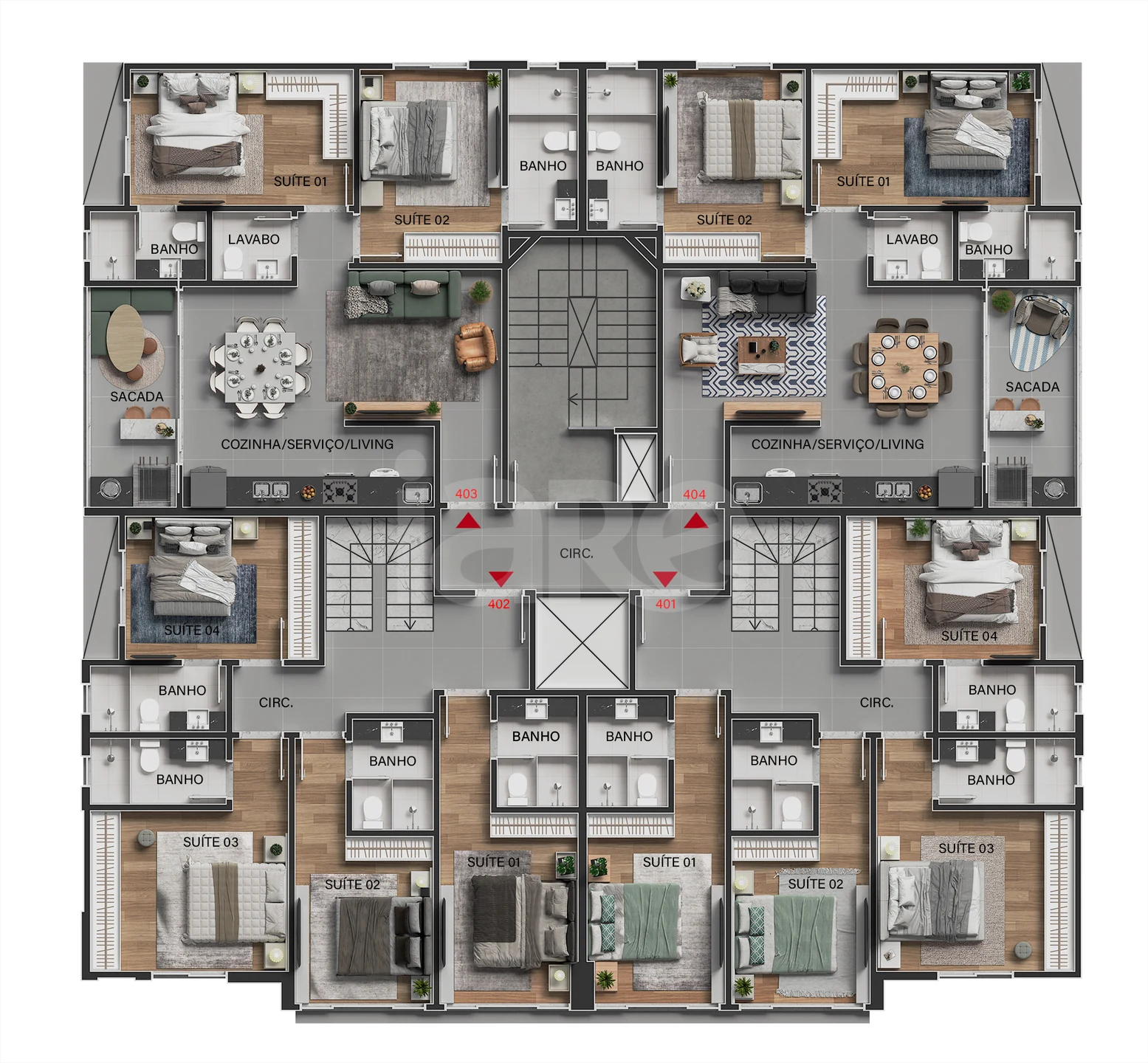 Planta — Pavimento 4