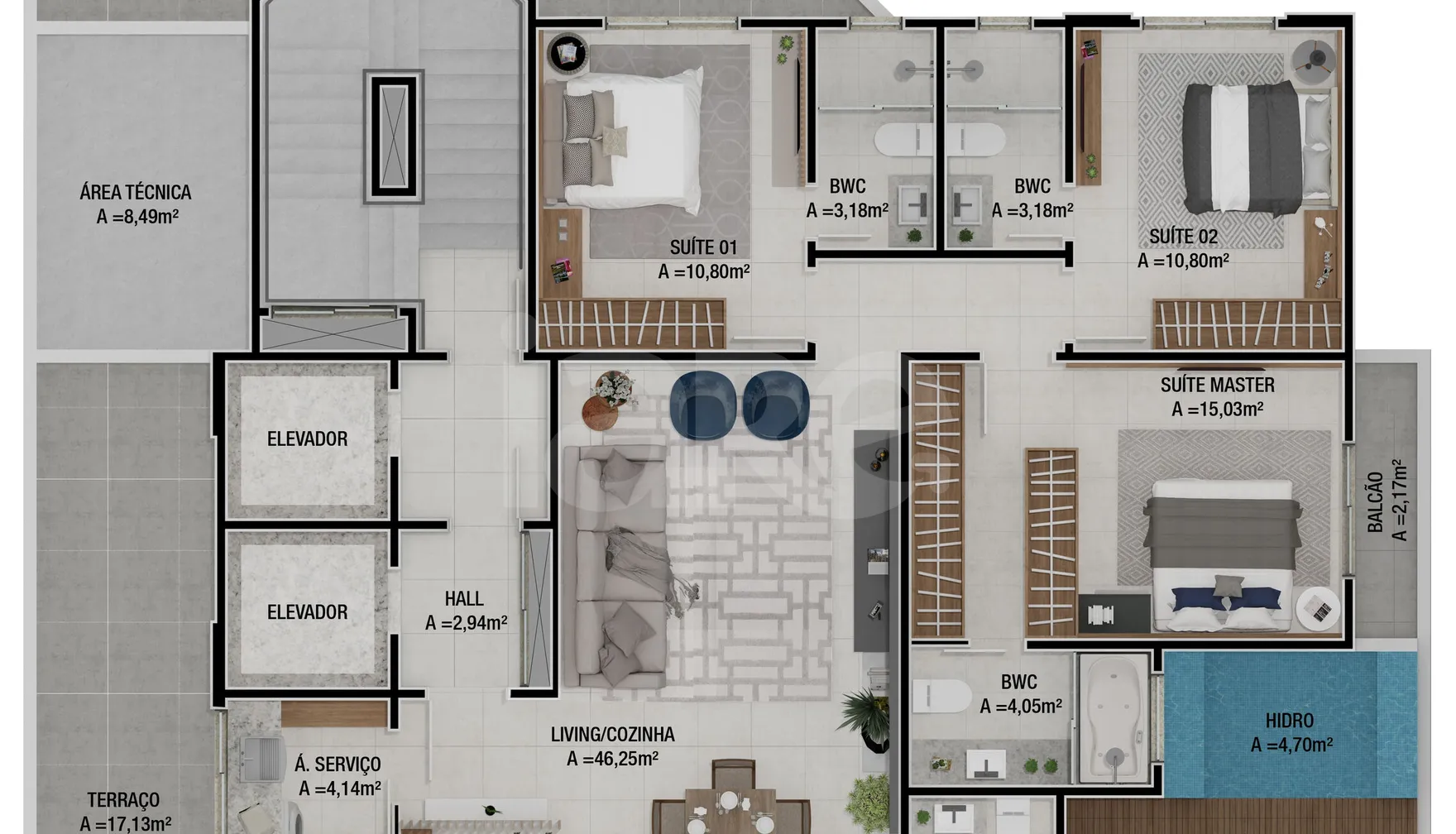 Planta — Garden 190,1 m²