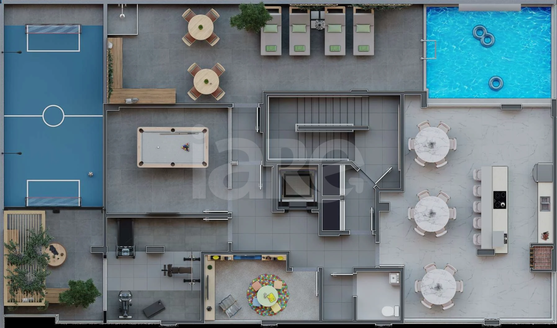 Planta — Pavimento lazer
