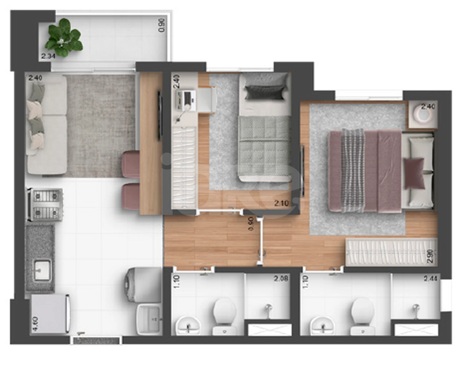 Planta — Garden 37,81 m²