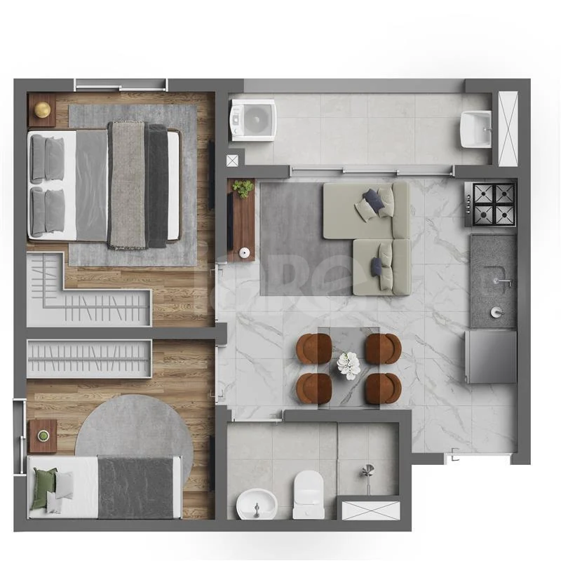 Planta — Apartamento 37 m²