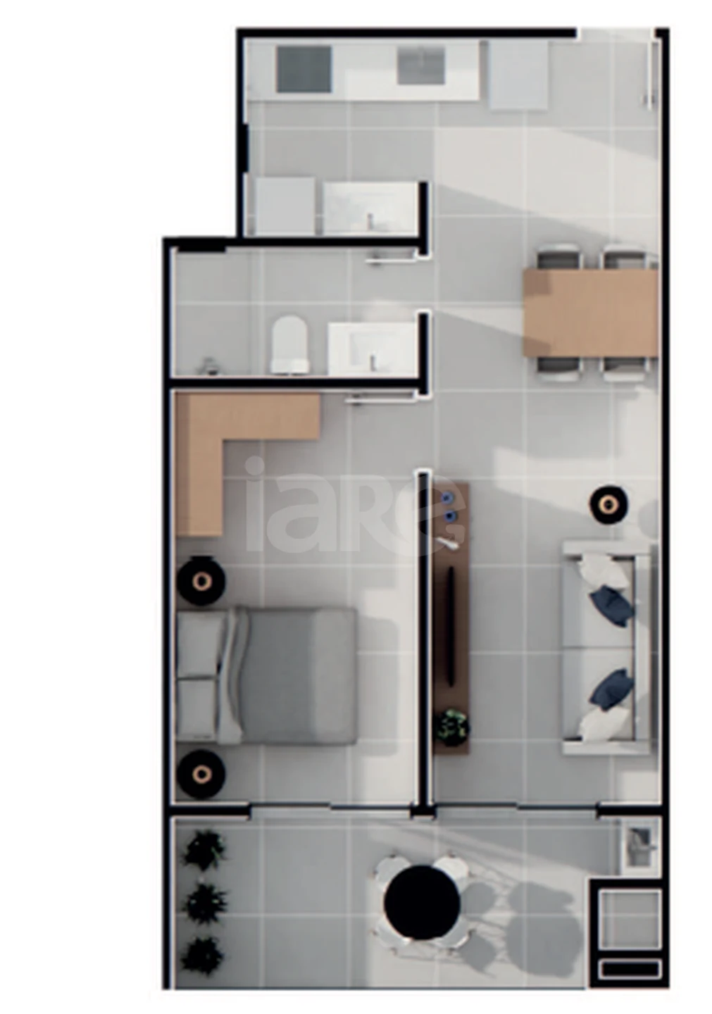 Planta — Cobertura Horizontal 96,41 m²