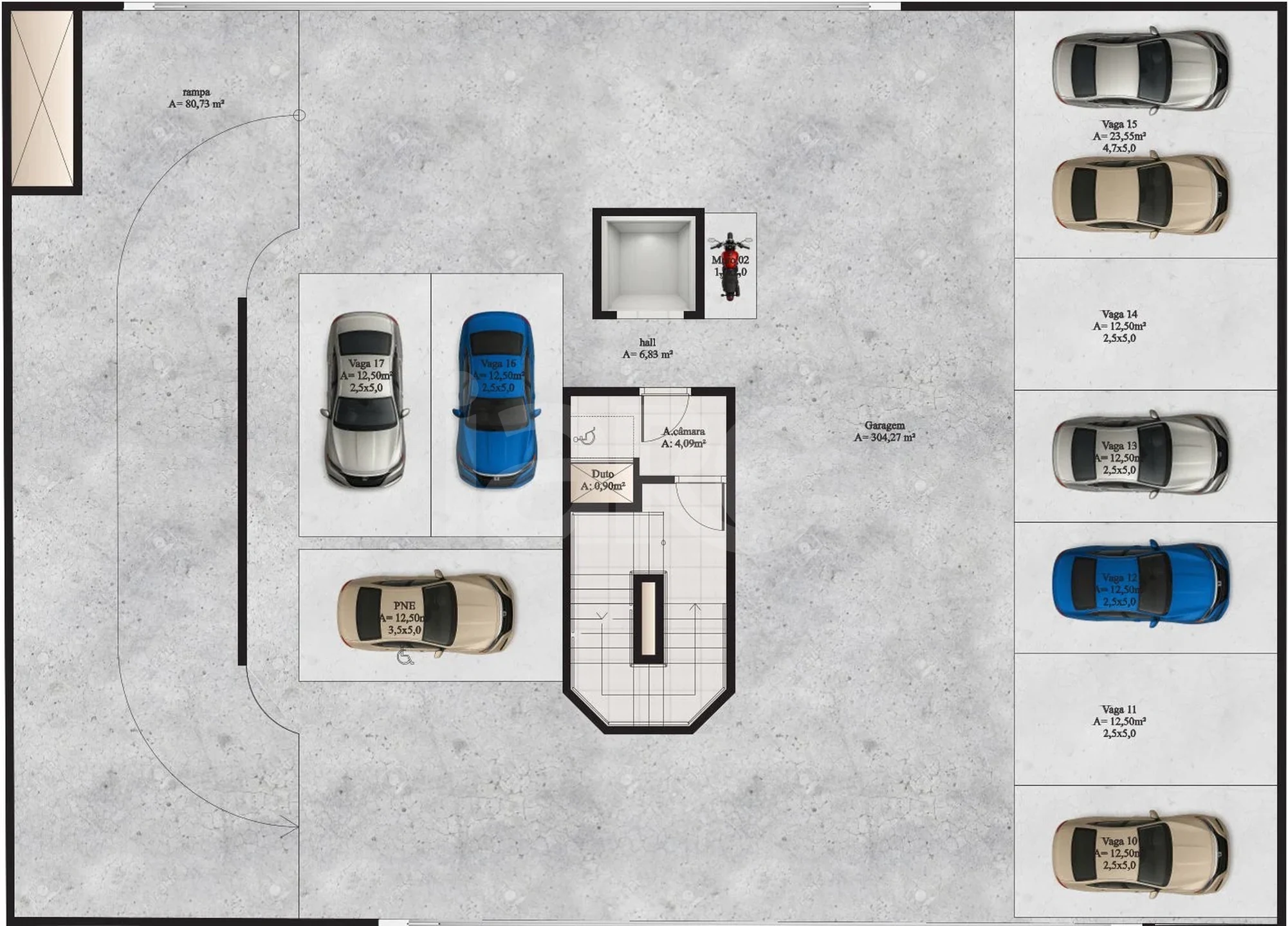 Planta — Pavimento garagem 02