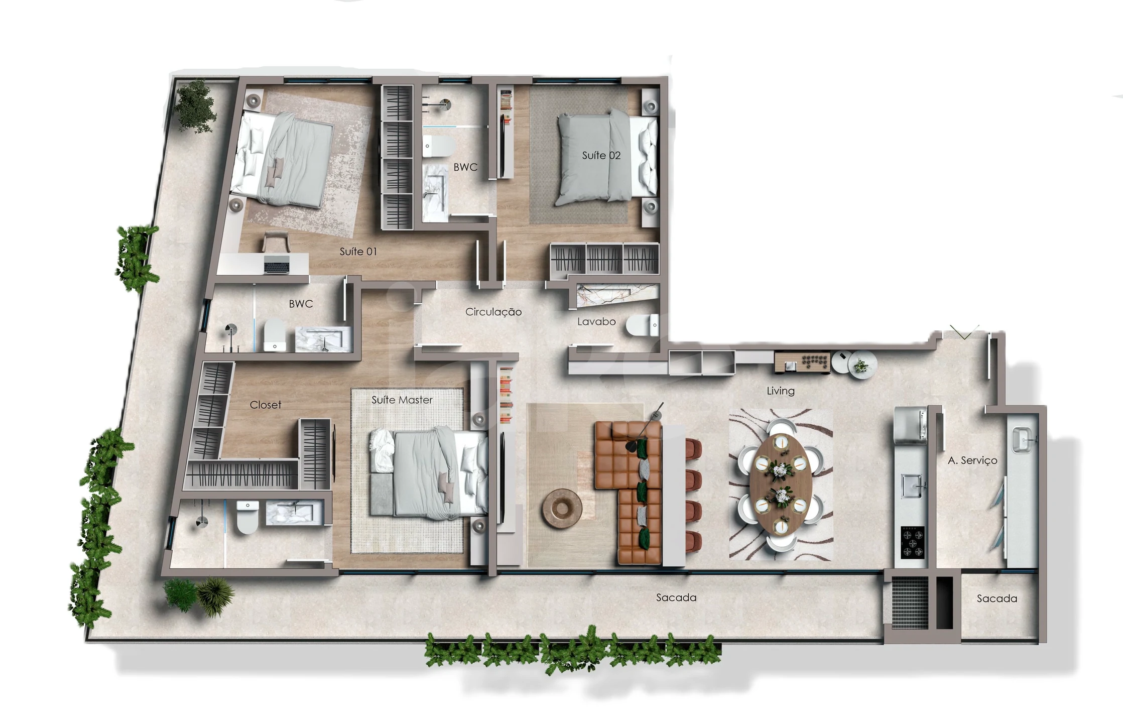 Planta — Apartamento 137,69 m²