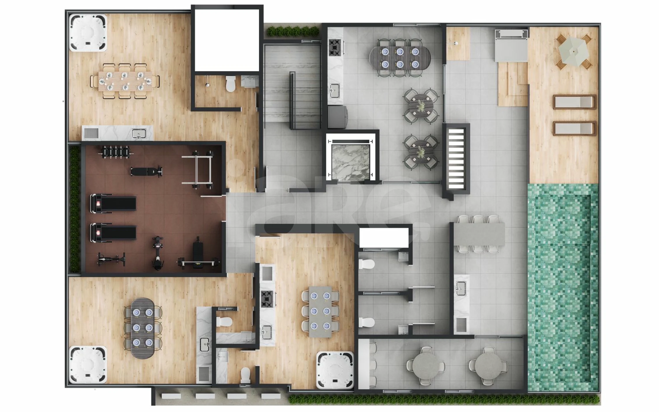 Planta — Pavimento lazer